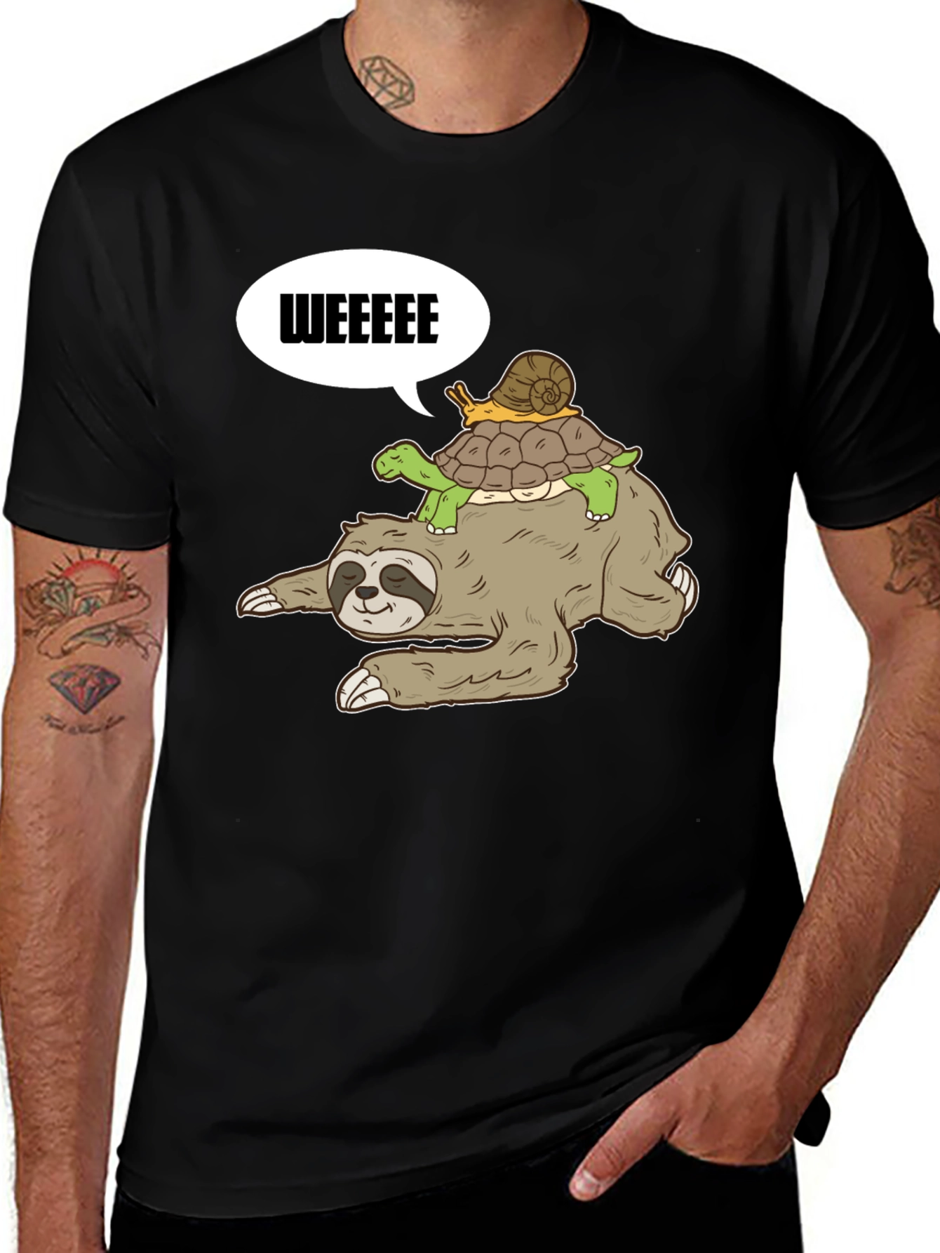 Variant 22 of Sloth, Turtle, and Snail T-Shirt