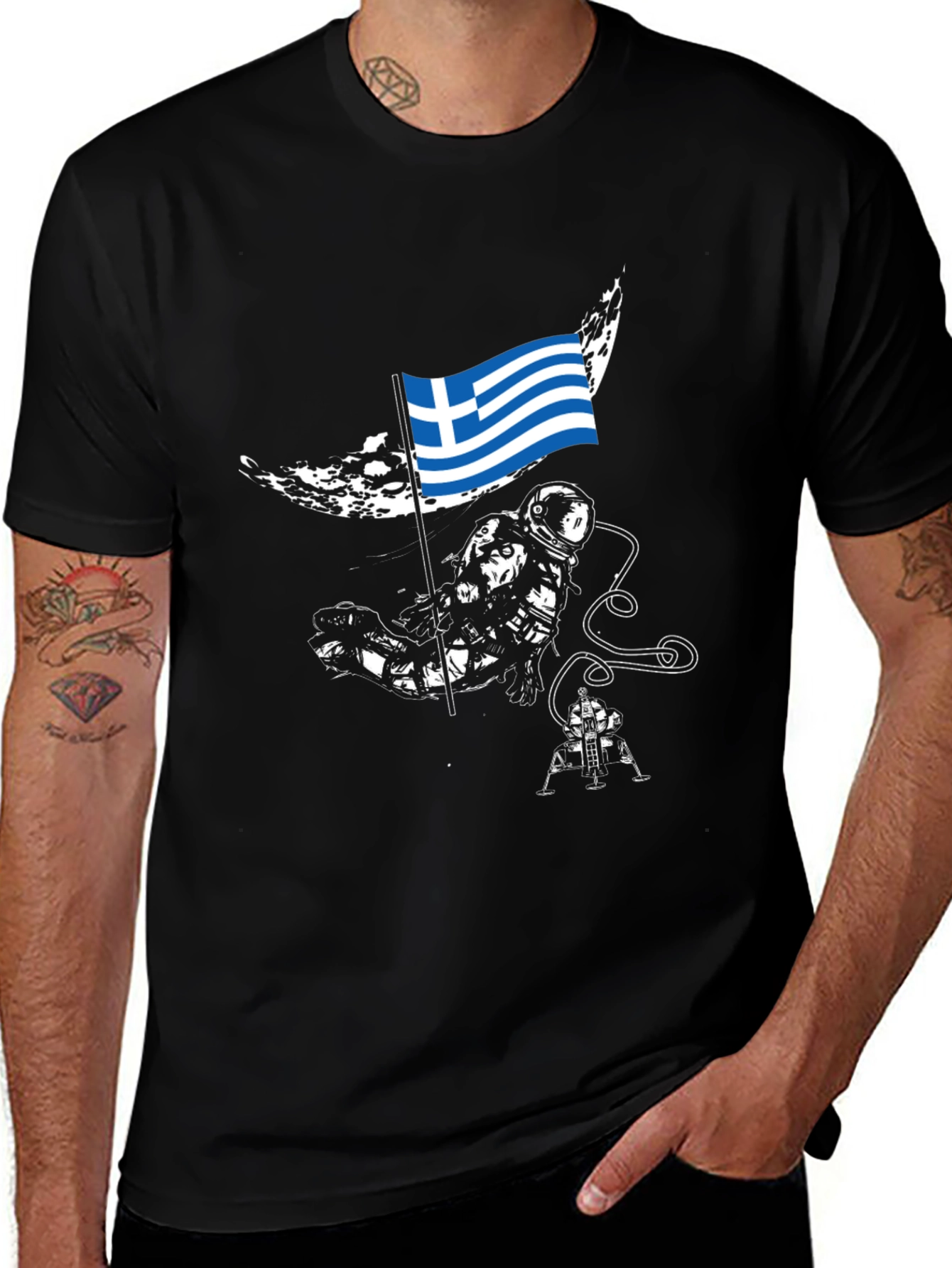 Greek Astronaut T-Shirt