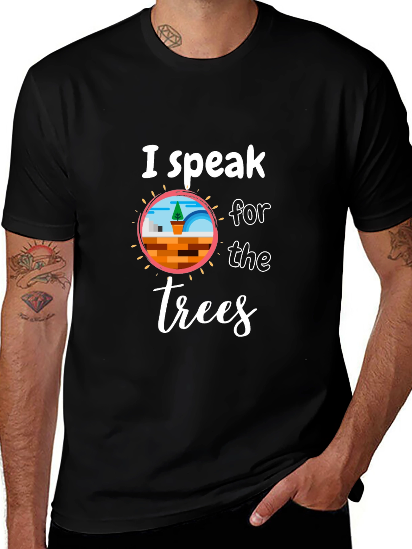 Variant 3 of I Speak For The Trees Graphic Tee - Earth Day Shirt