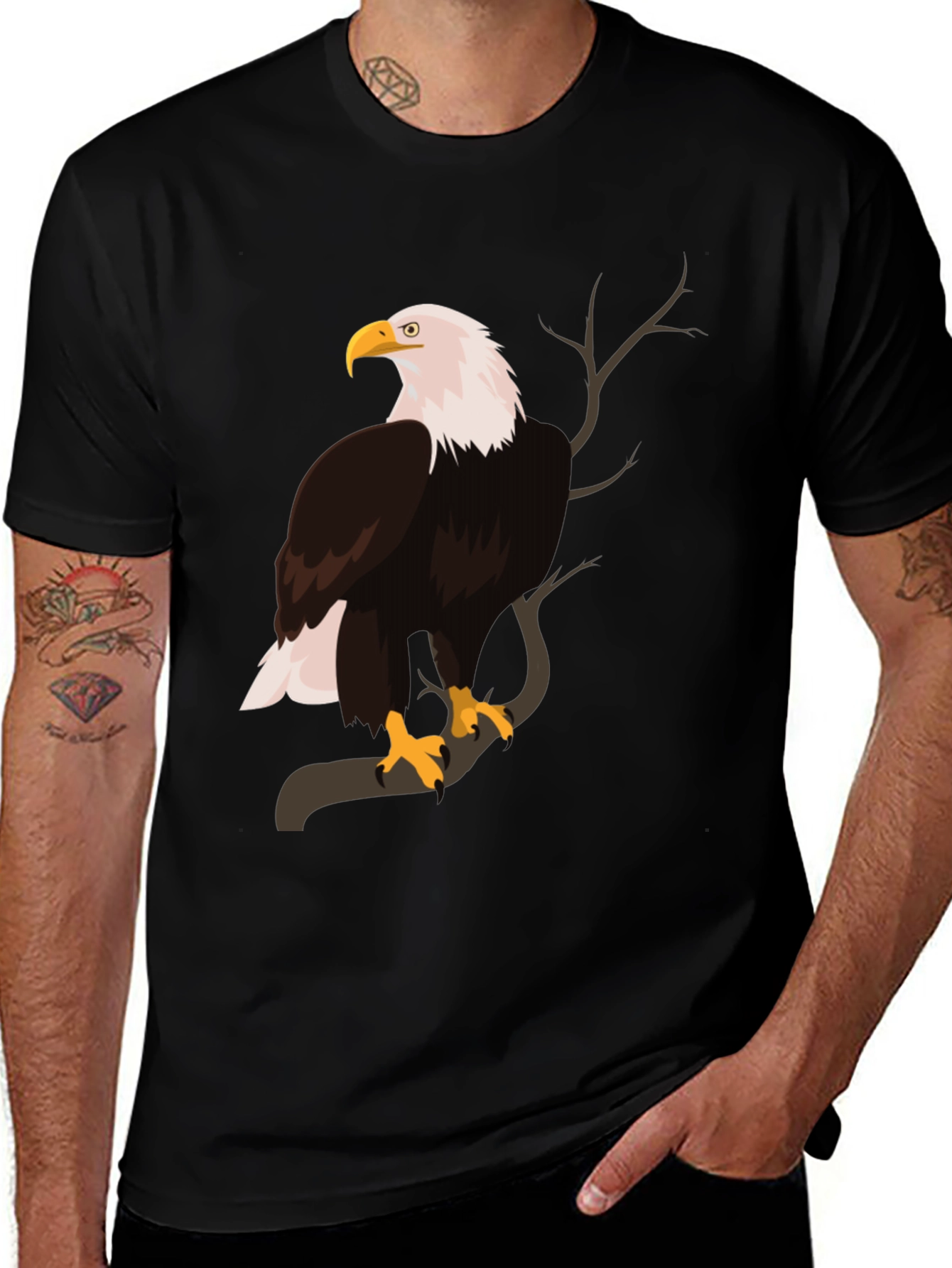 Variant 10 of Bald Eagle Graphic Print T-Shirt