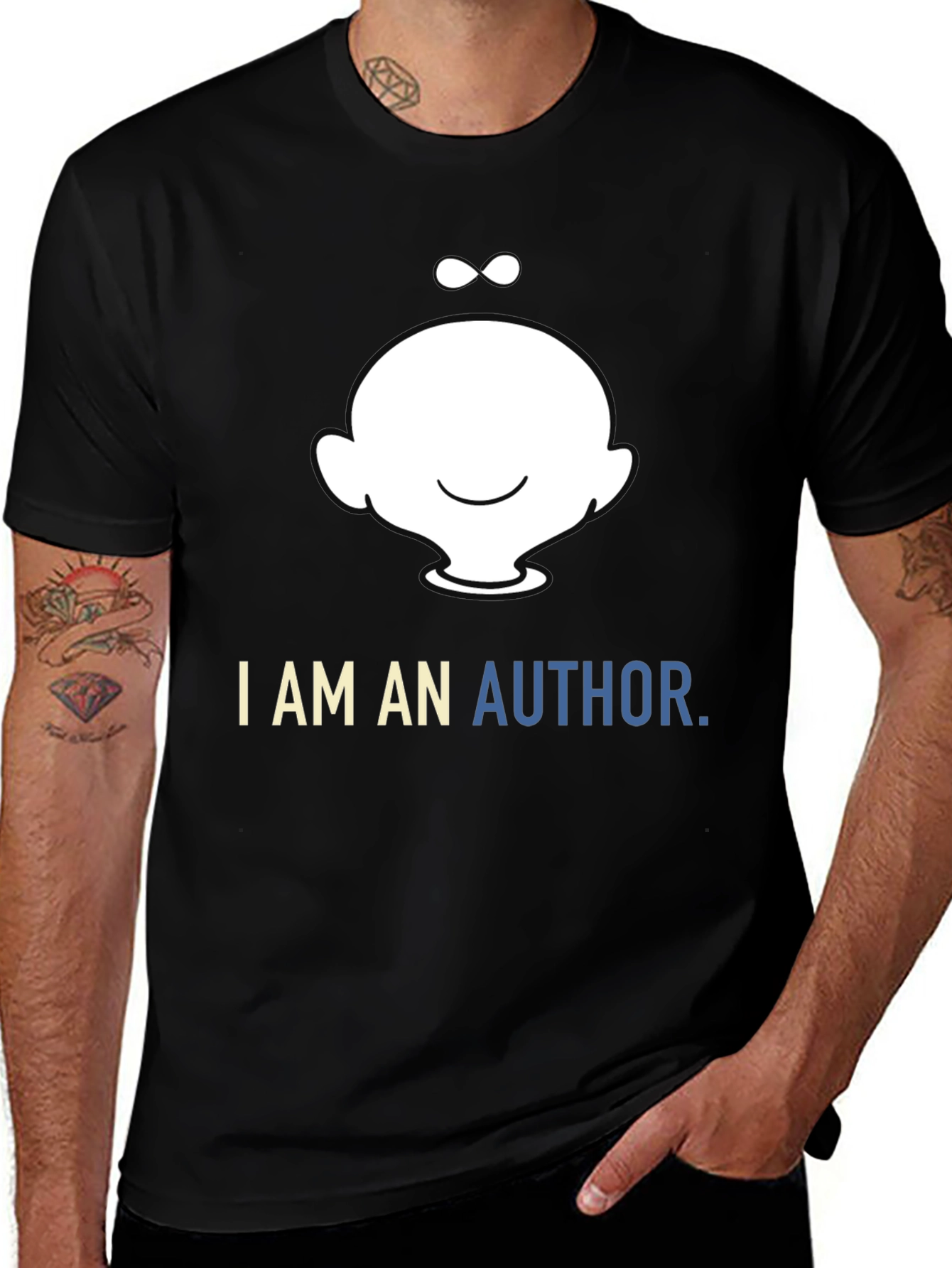 Variant 20 of I am an Author Black T-Shirt