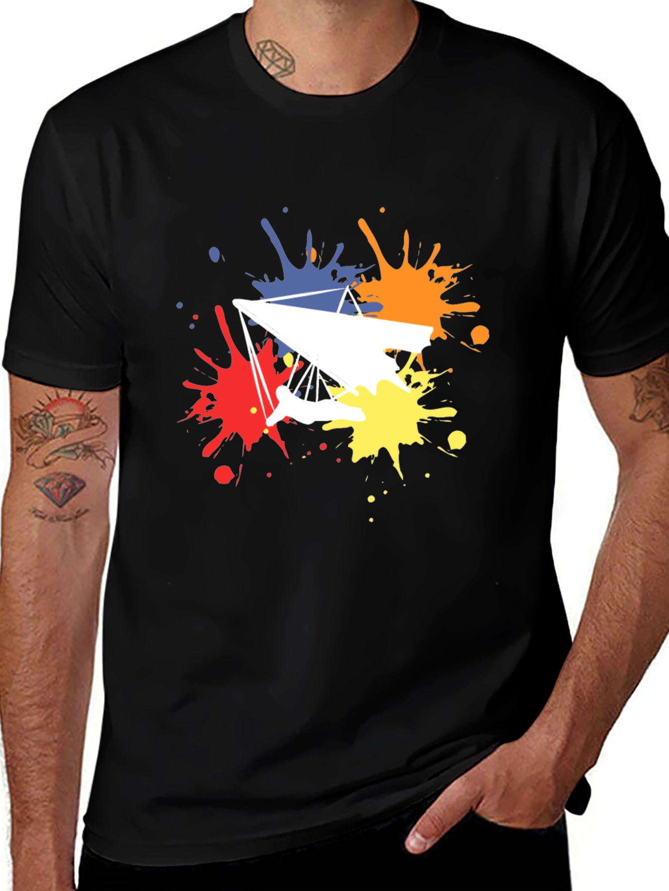 Variant 21 of Hang Glider Splatter T-Shirt - Unique Design!