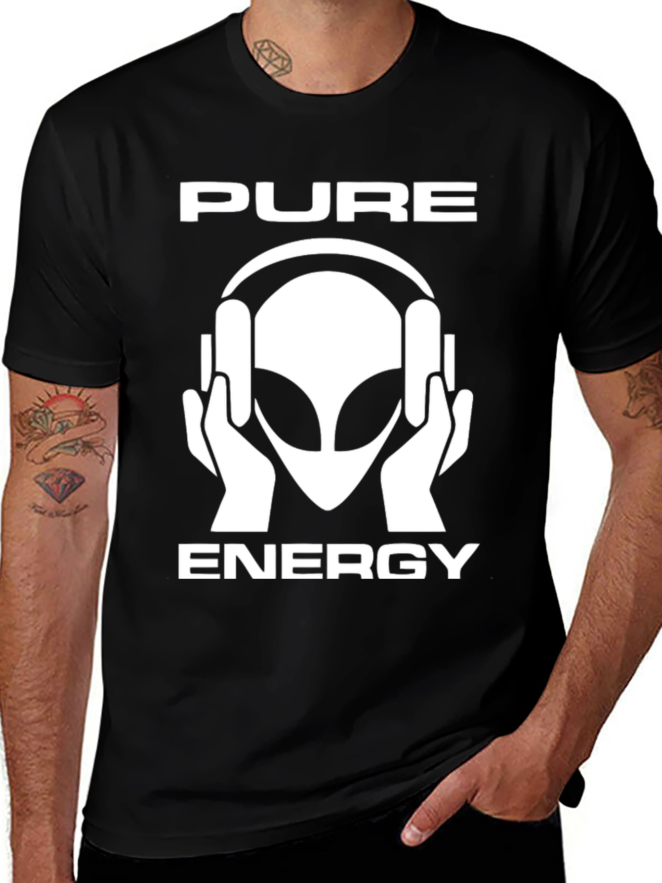 Variant 10 of Pure Energy Alien Headphone Graphic T-Shirt