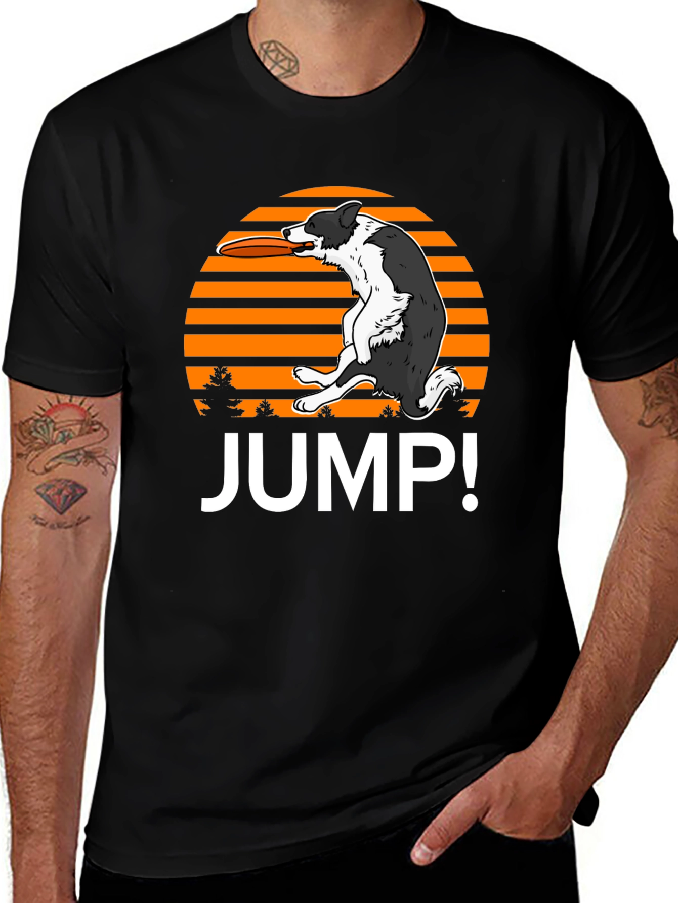 Dog Disc T-Shirt - Jump Frisbee