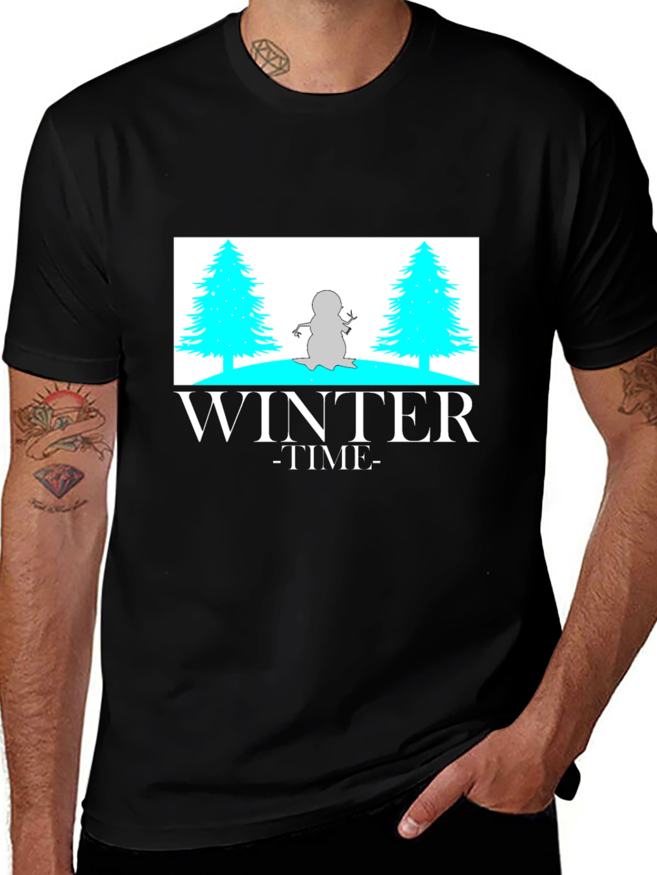 Variant 30 of Winter Time Graphic T-Shirt - Cozy Holiday Style