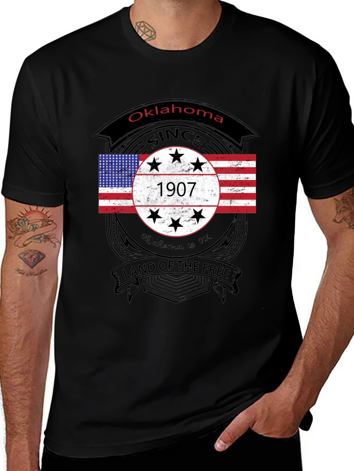 Oklahoma Since 1907 Graphic T-Shirt - Land of the Free