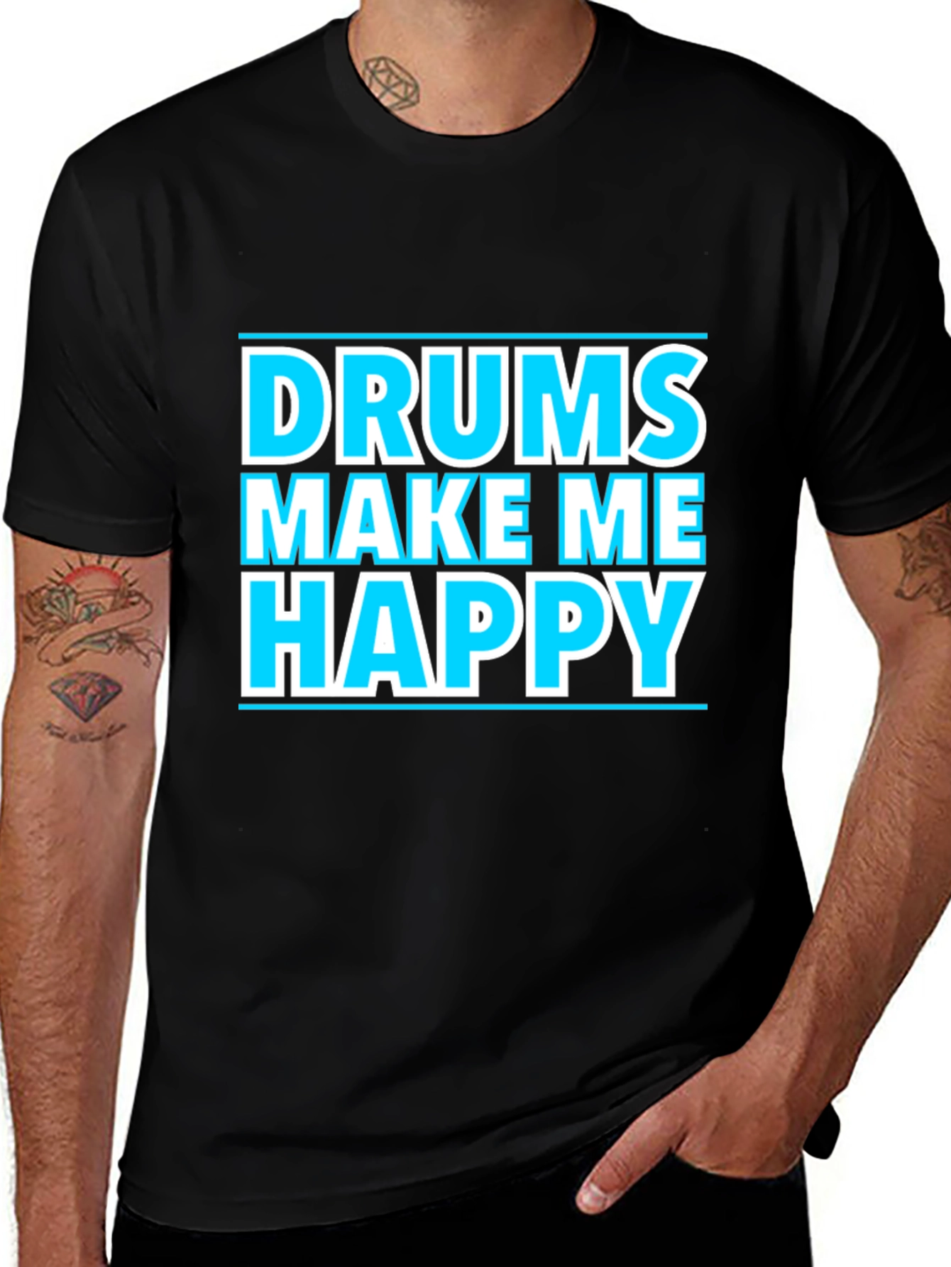 Variant 12 of Drums Make Me Happy Graphic T-Shirt