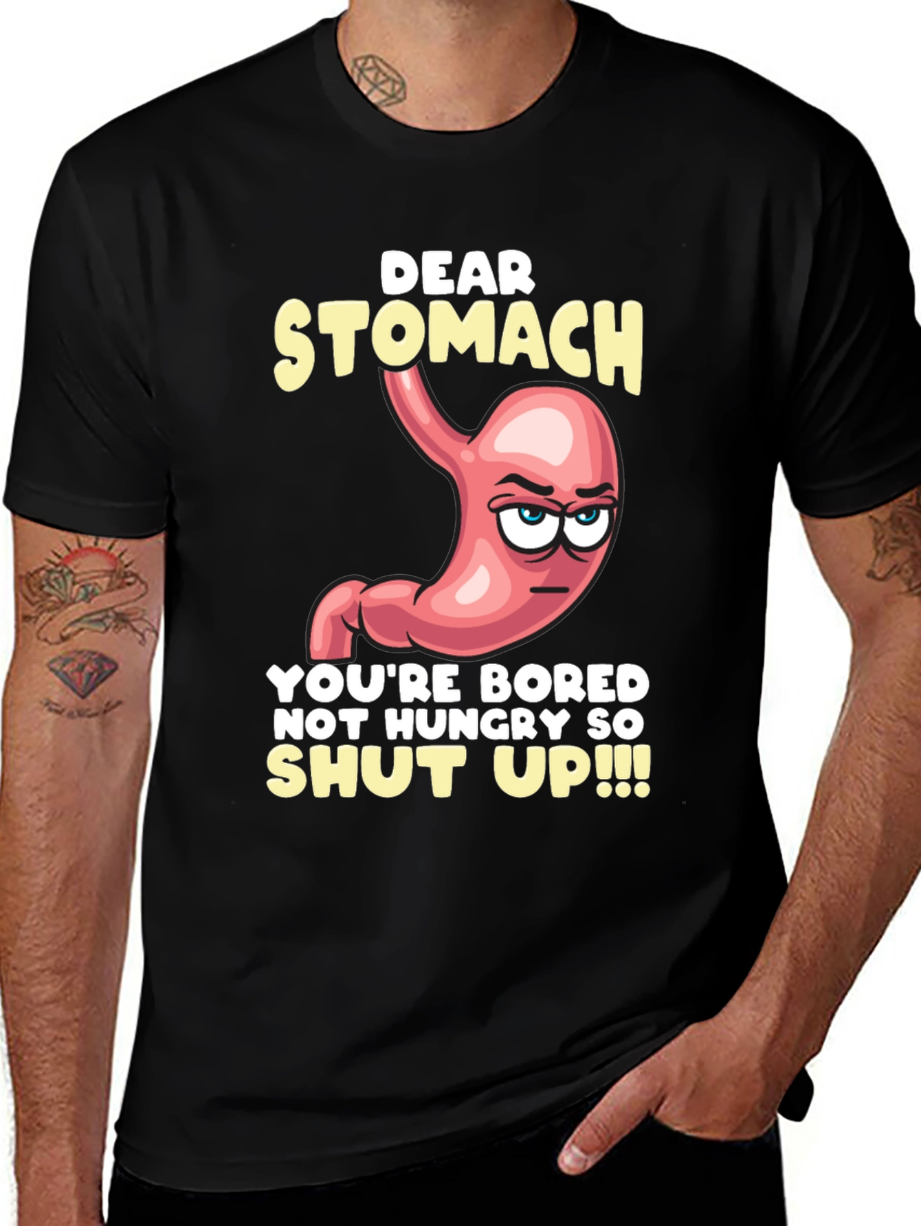 Variant 19 of Dear Stomach Funny Graphic T-Shirt
