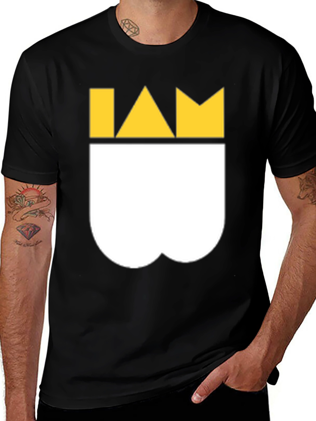 Variant 15 of IAM Crown T-Shirt - Black Graphic Tee