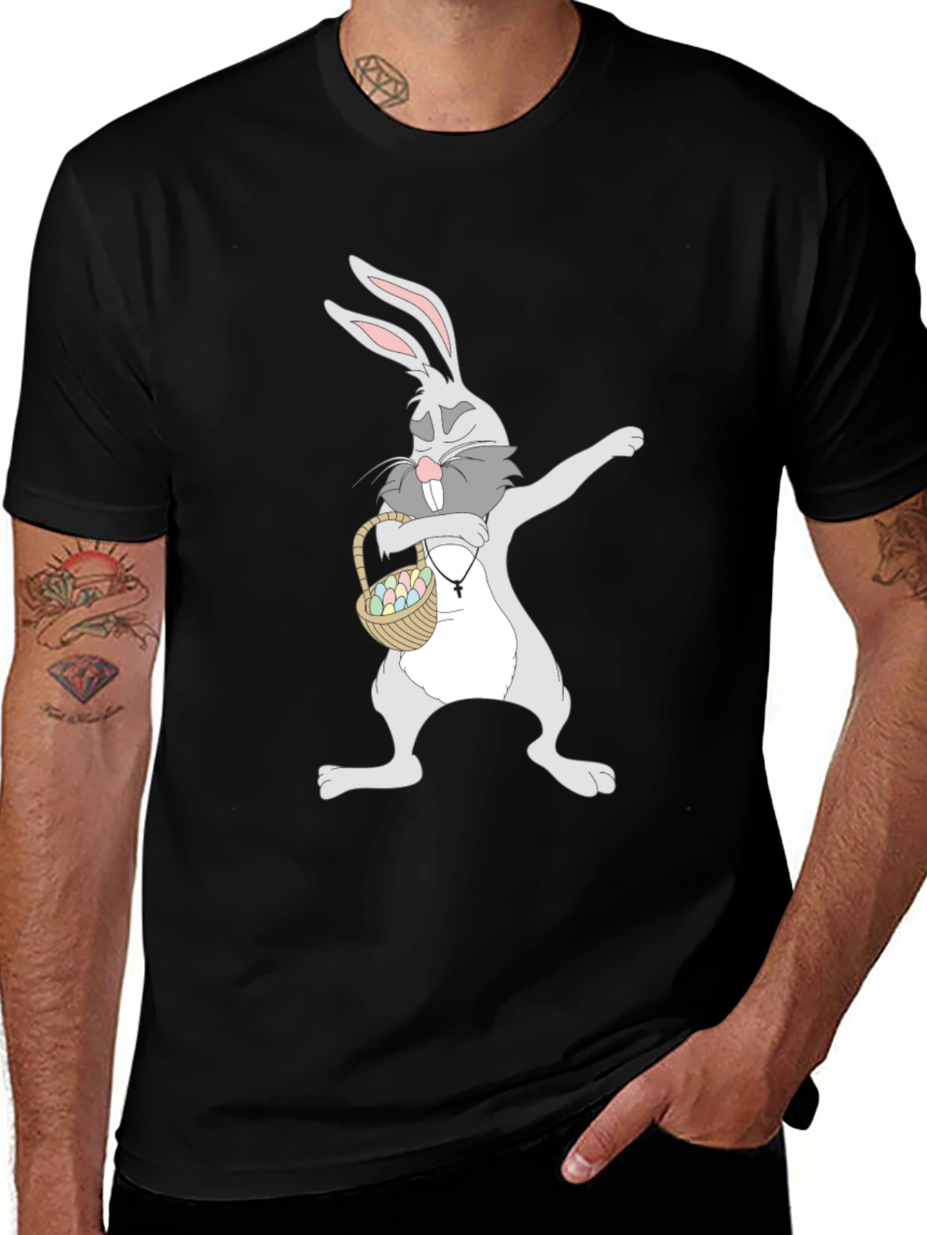 Variant 20 of Dabbing Easter Bunny T-Shirt