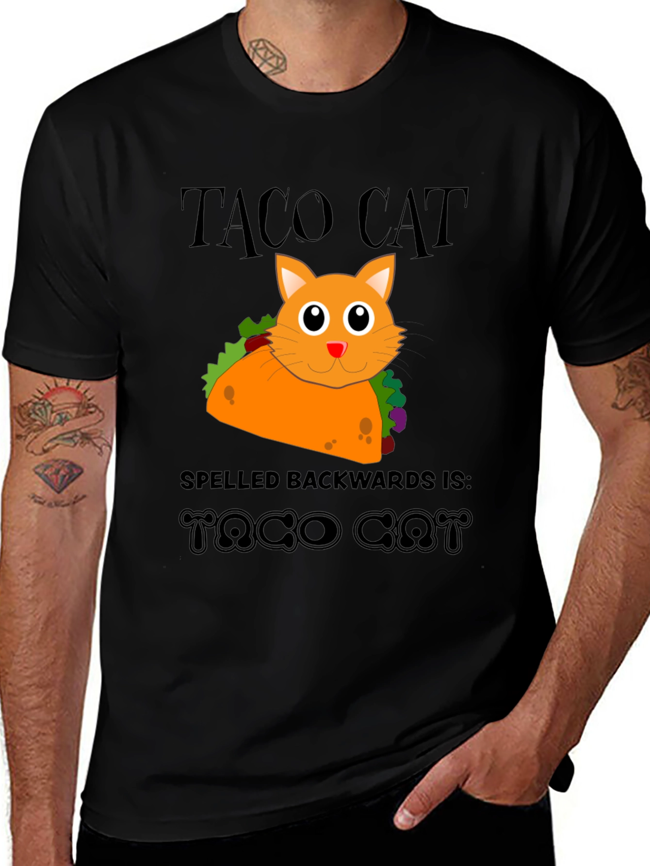Variant 7 of Taco Cat Funny Graphic T-Shirt 