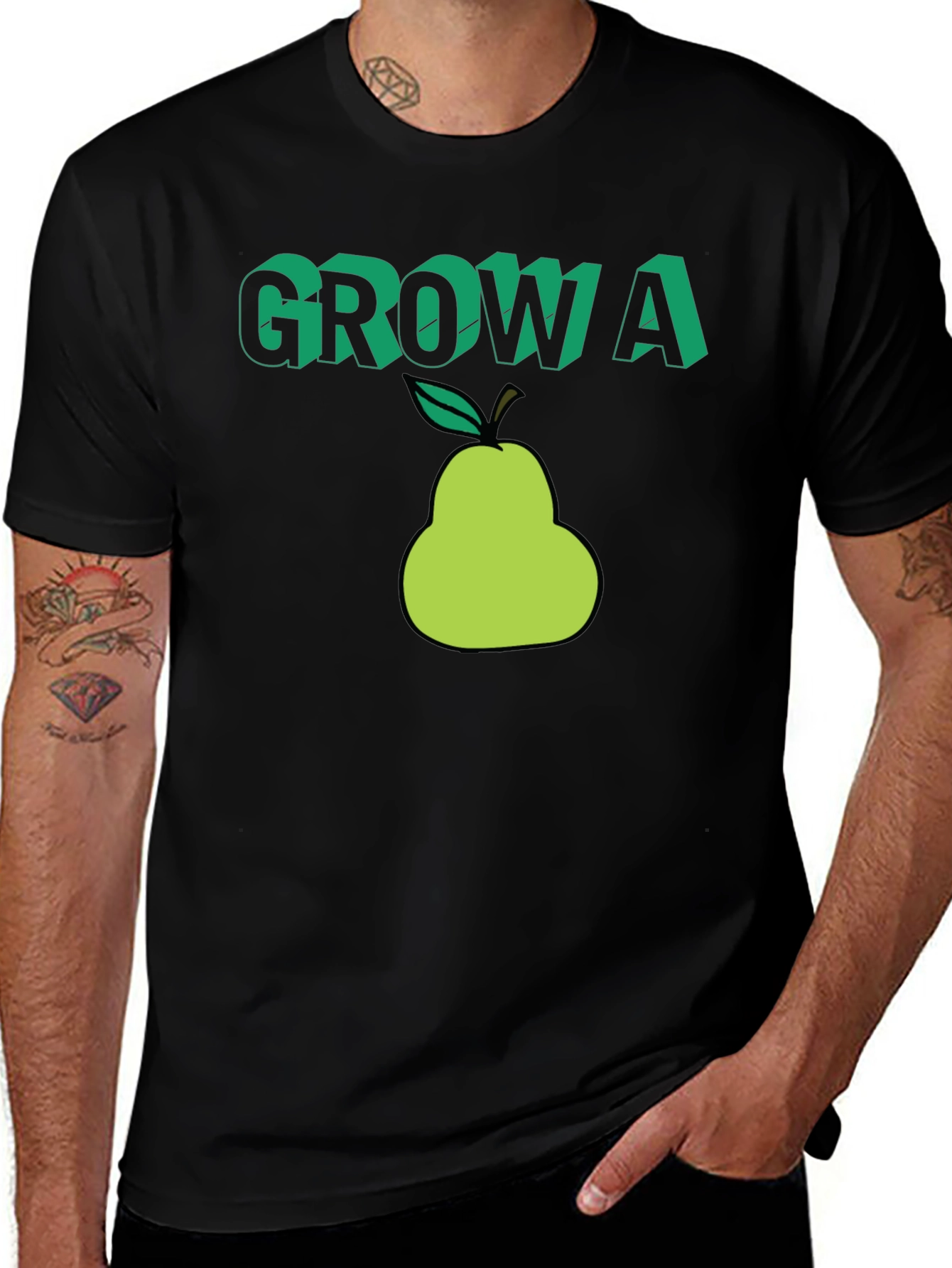 Variant 4 of Grow a Pear T-Shirt - Funny Fruit Graphic Tee
