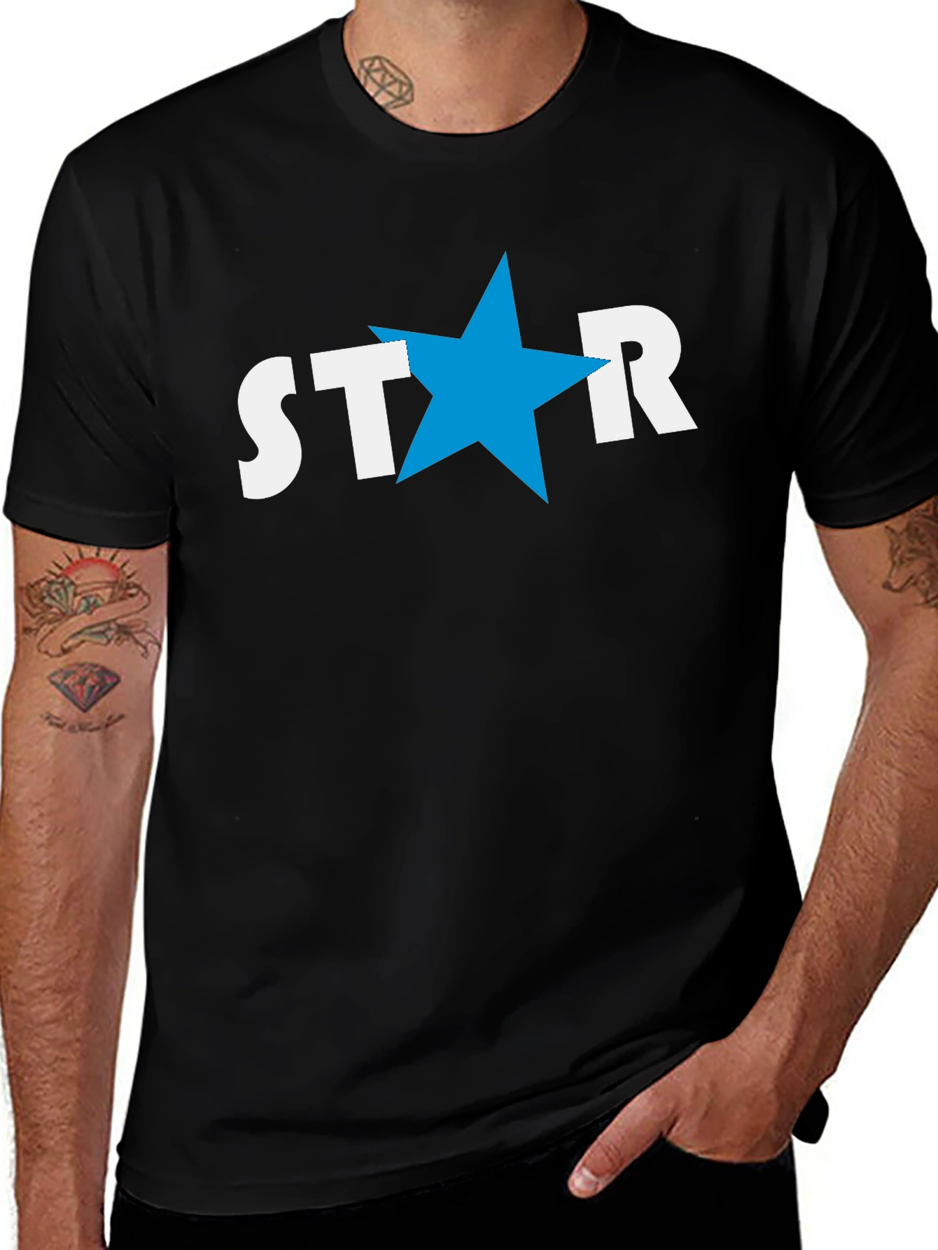 Variant 11 of Star Graphic Print T-Shirt - Stylish Casual Tee