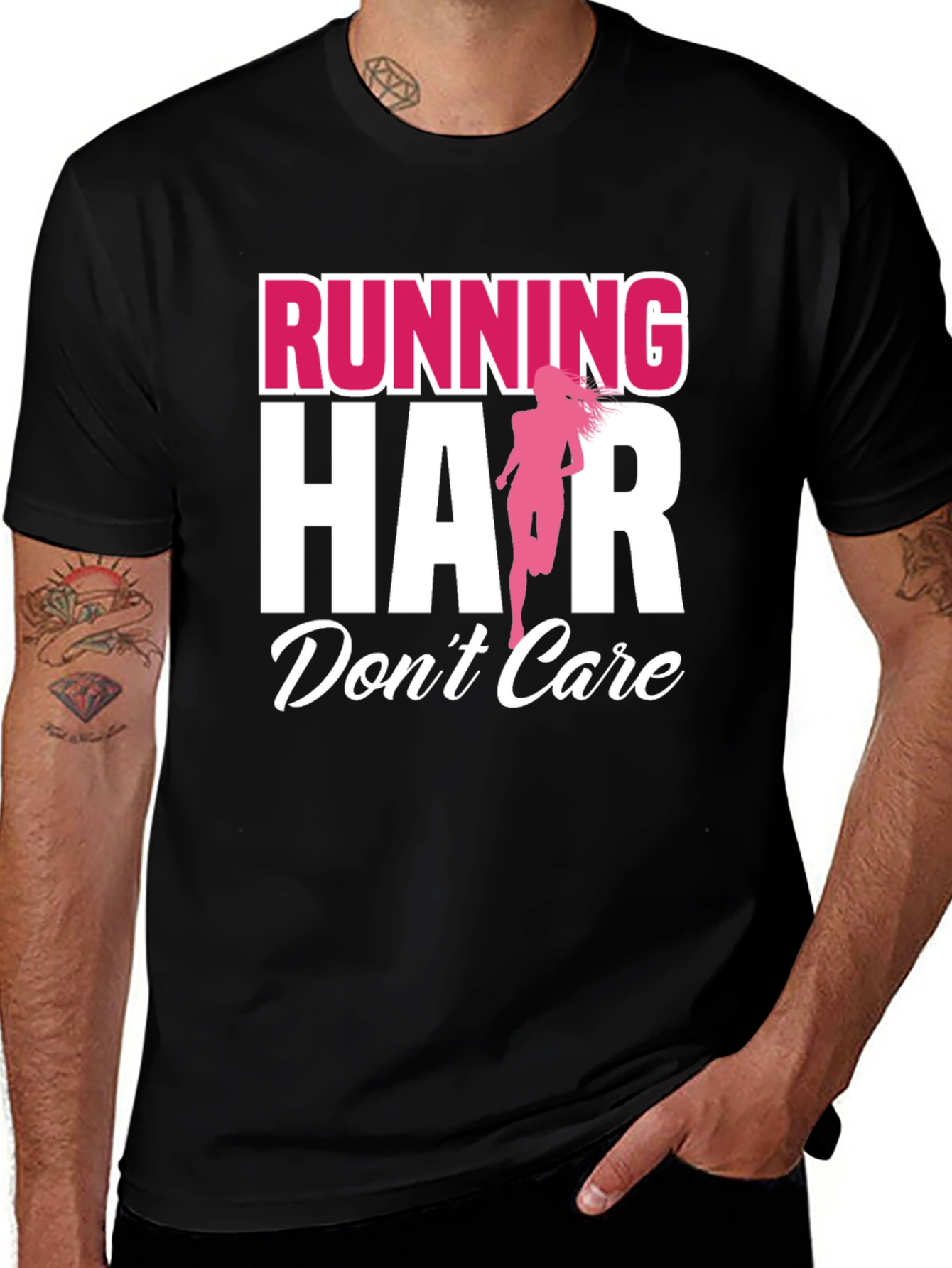 Variant 7 of Running Hair Don't Care Graphic Tee