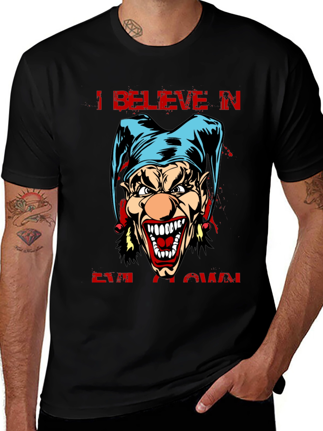 Variant 22 of Evil Clown Graphic T-Shirt - Horror Halloween Tee