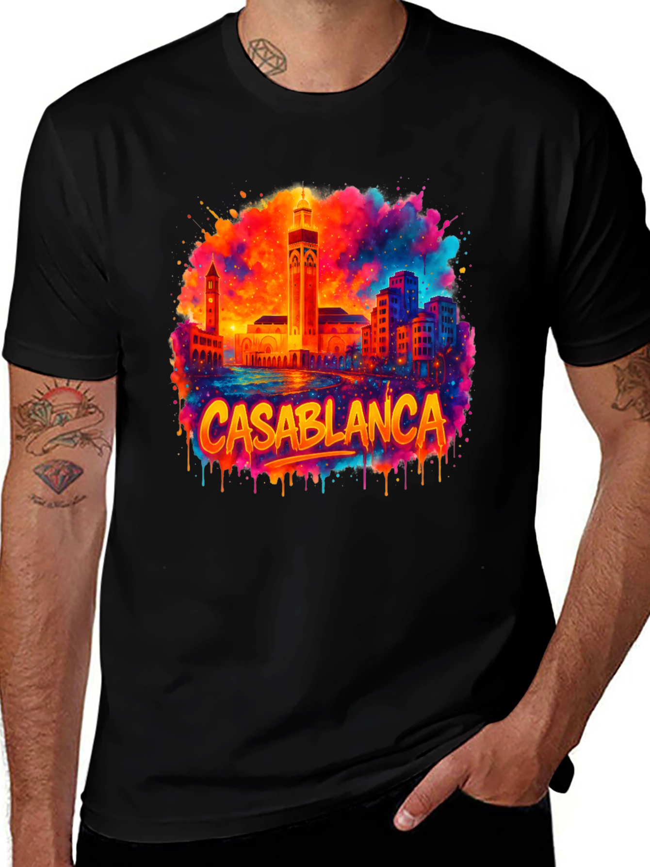 Variant 4 of Casablanca Cityscape Graphic T-Shirt