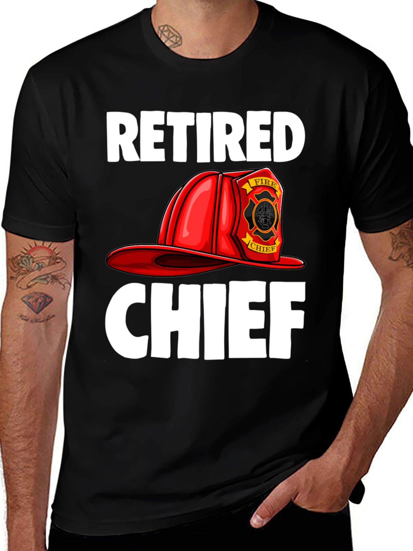 Variant 9 of Retired Fire Chief T-Shirt - Graphic Tee