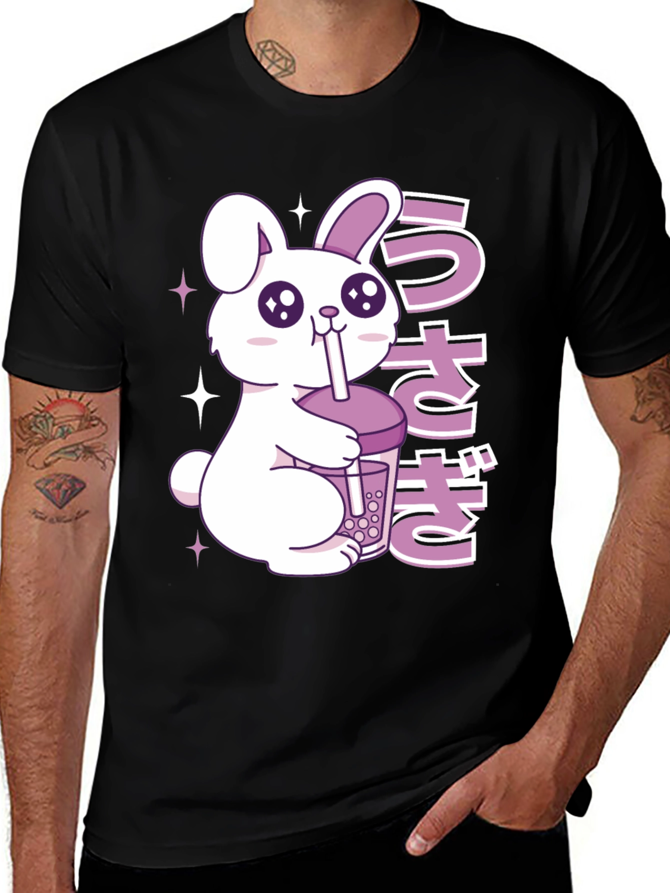Variant 21 of Kawaii Rabbit Boba Tea Graphic T-Shirt