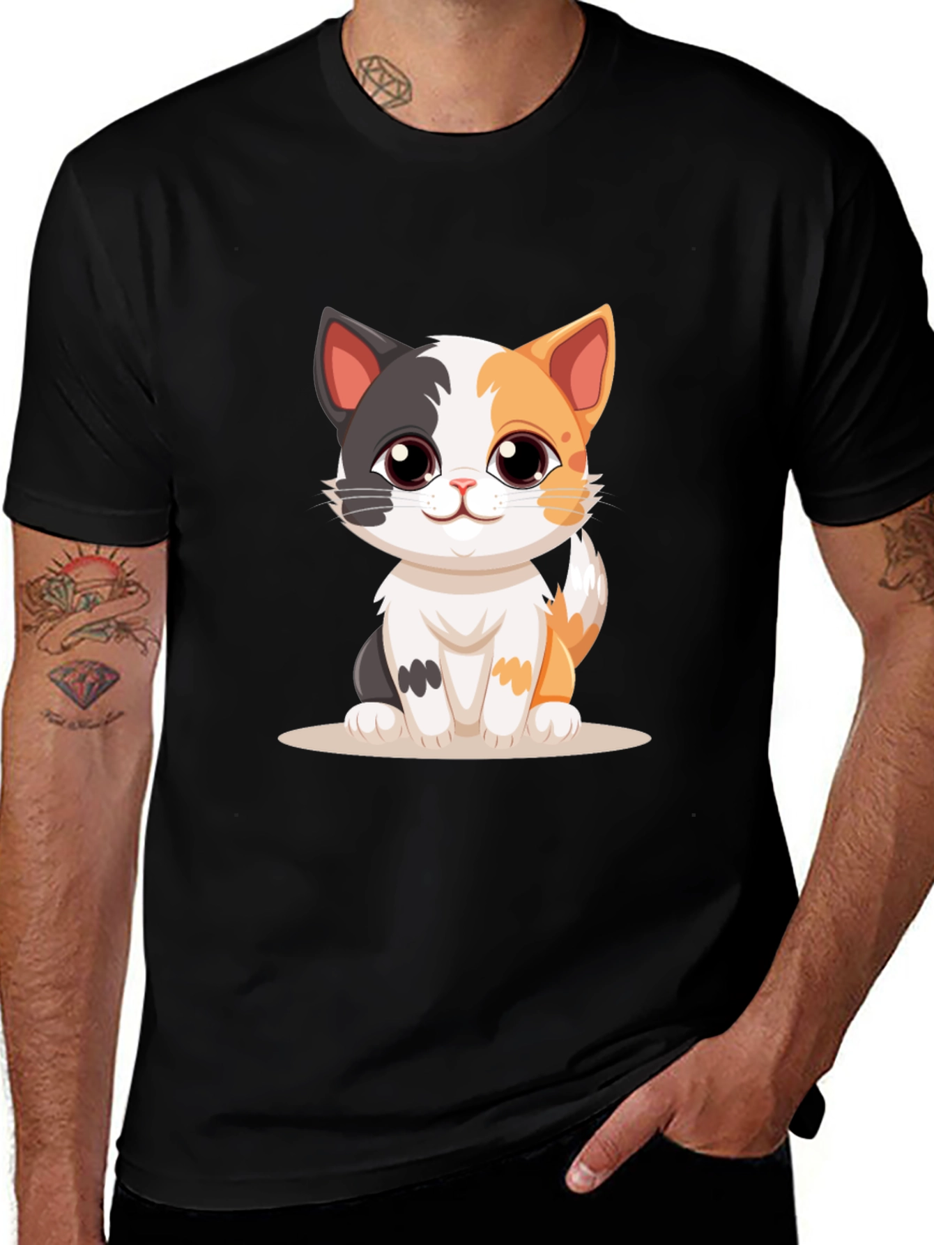 Variant 8 of Cute Calico Cat Graphic Tee