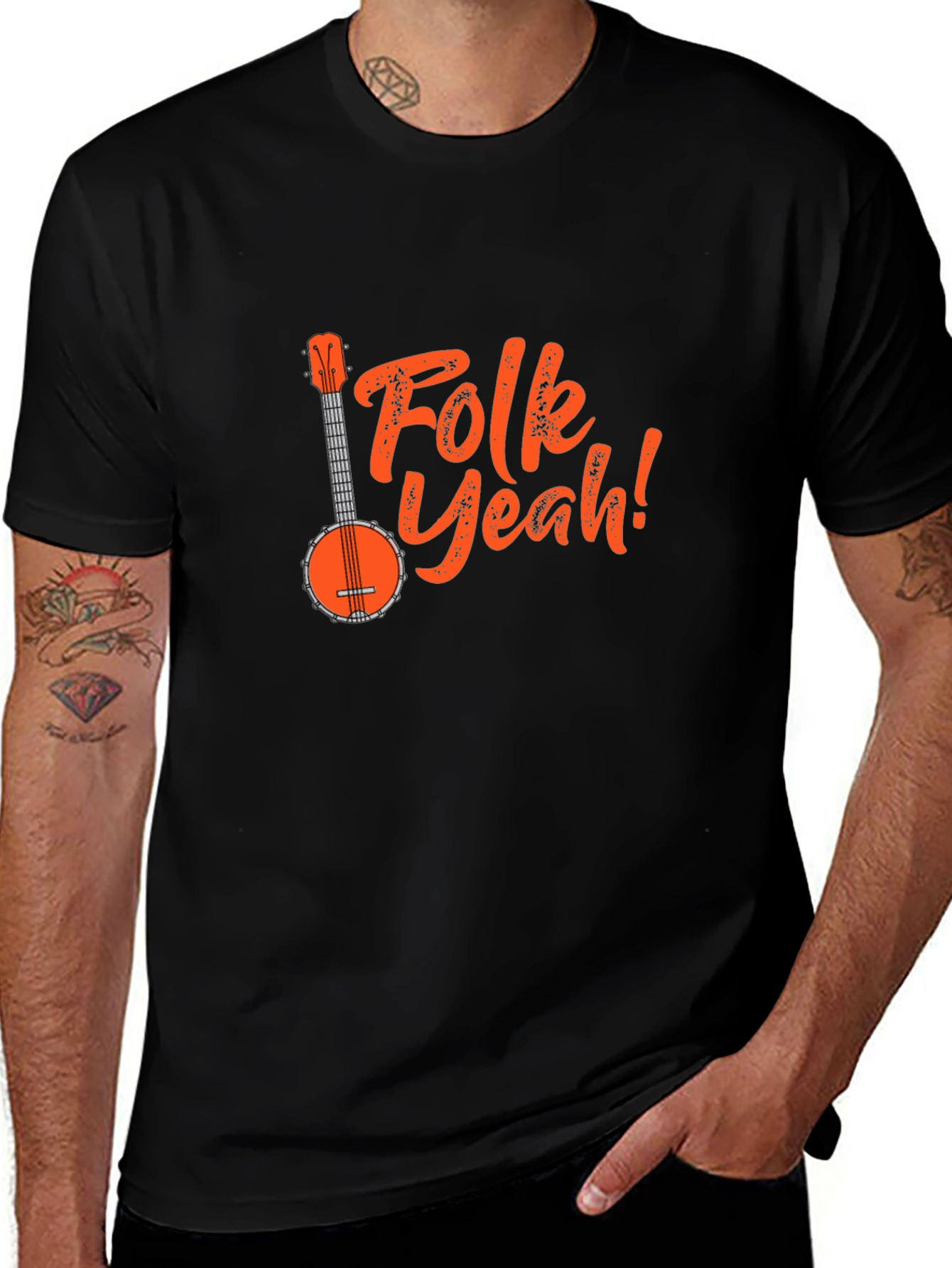 Variant 27 of Folk Yeah! Banjo Graphic Tee