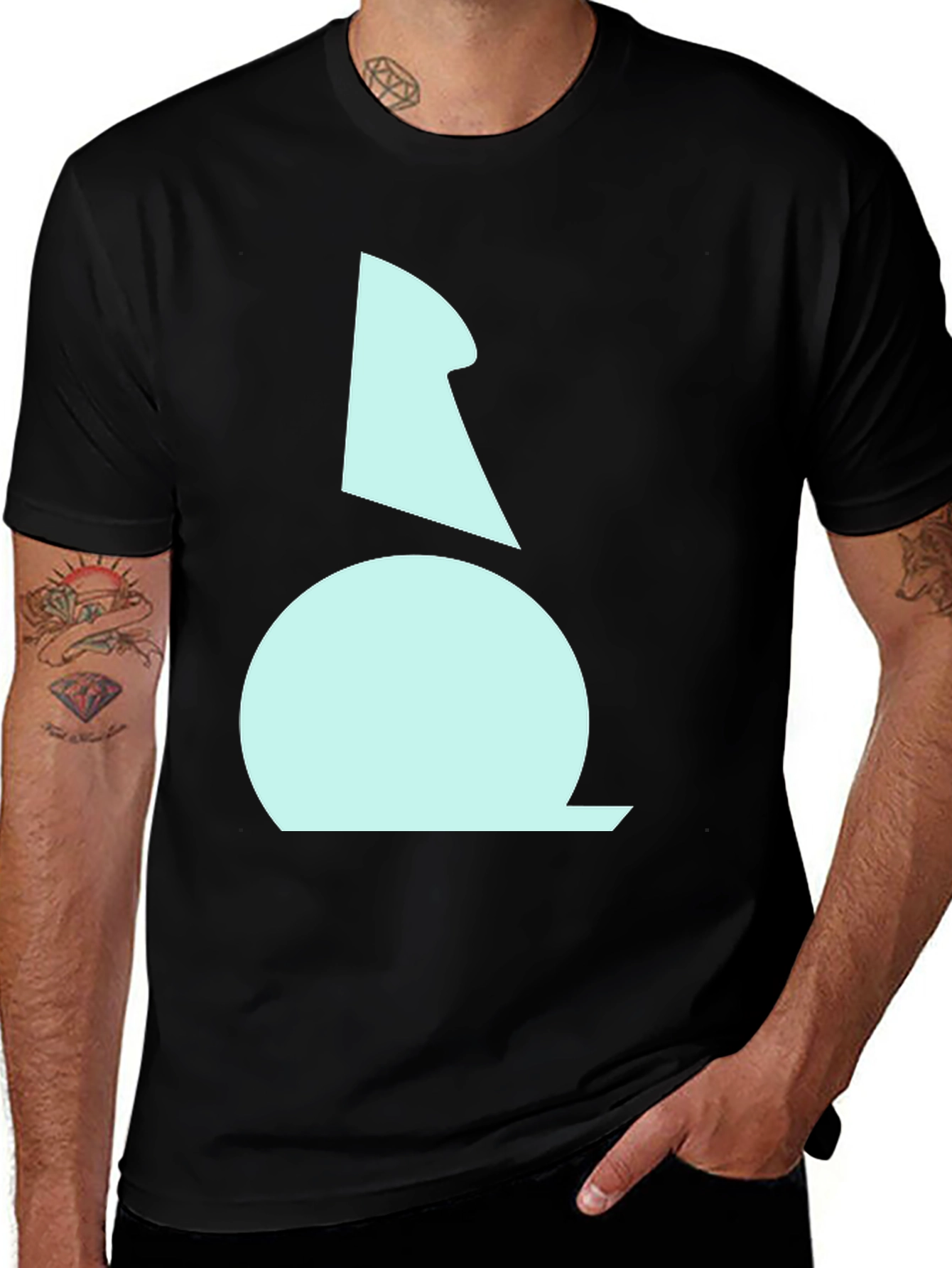 Variant 29 of Abstract Graphic Tee - Men's Black Short Sleeve Shirt