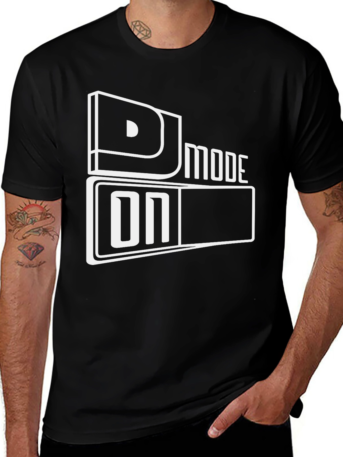 Variant 20 of DJ Mode On T-Shirt - Black Graphic Tee