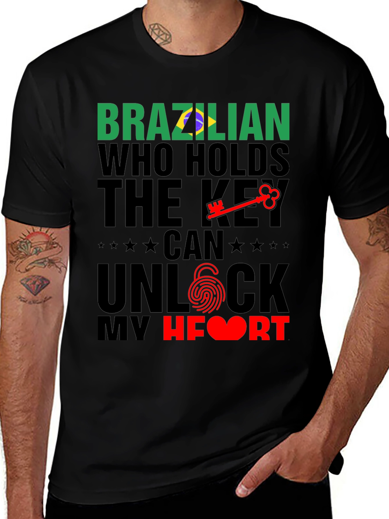 Brazilian Key to My Heart Graphic T-Shirt