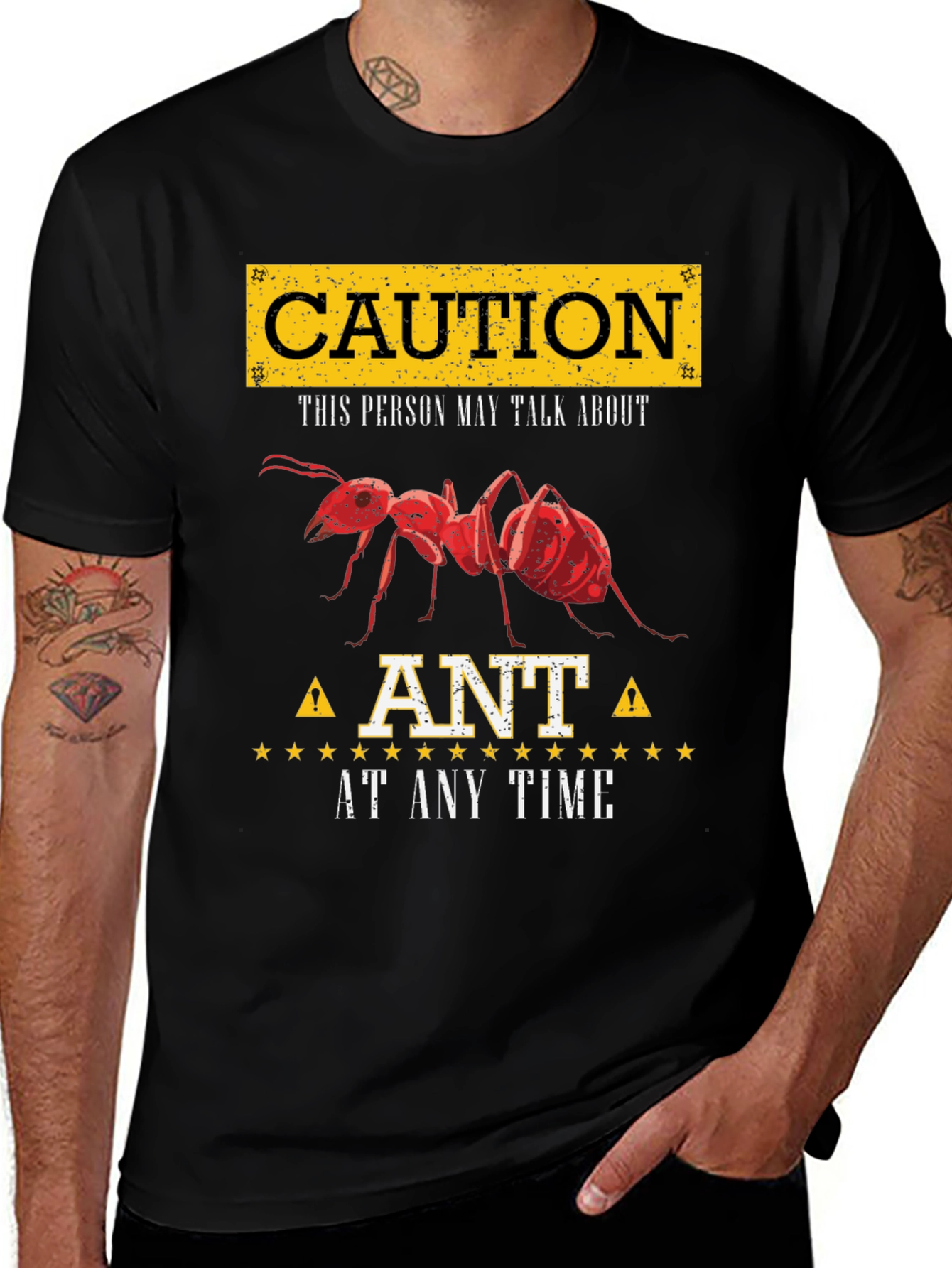 Variant 2 of Caution: May Talk About Ants T-Shirt