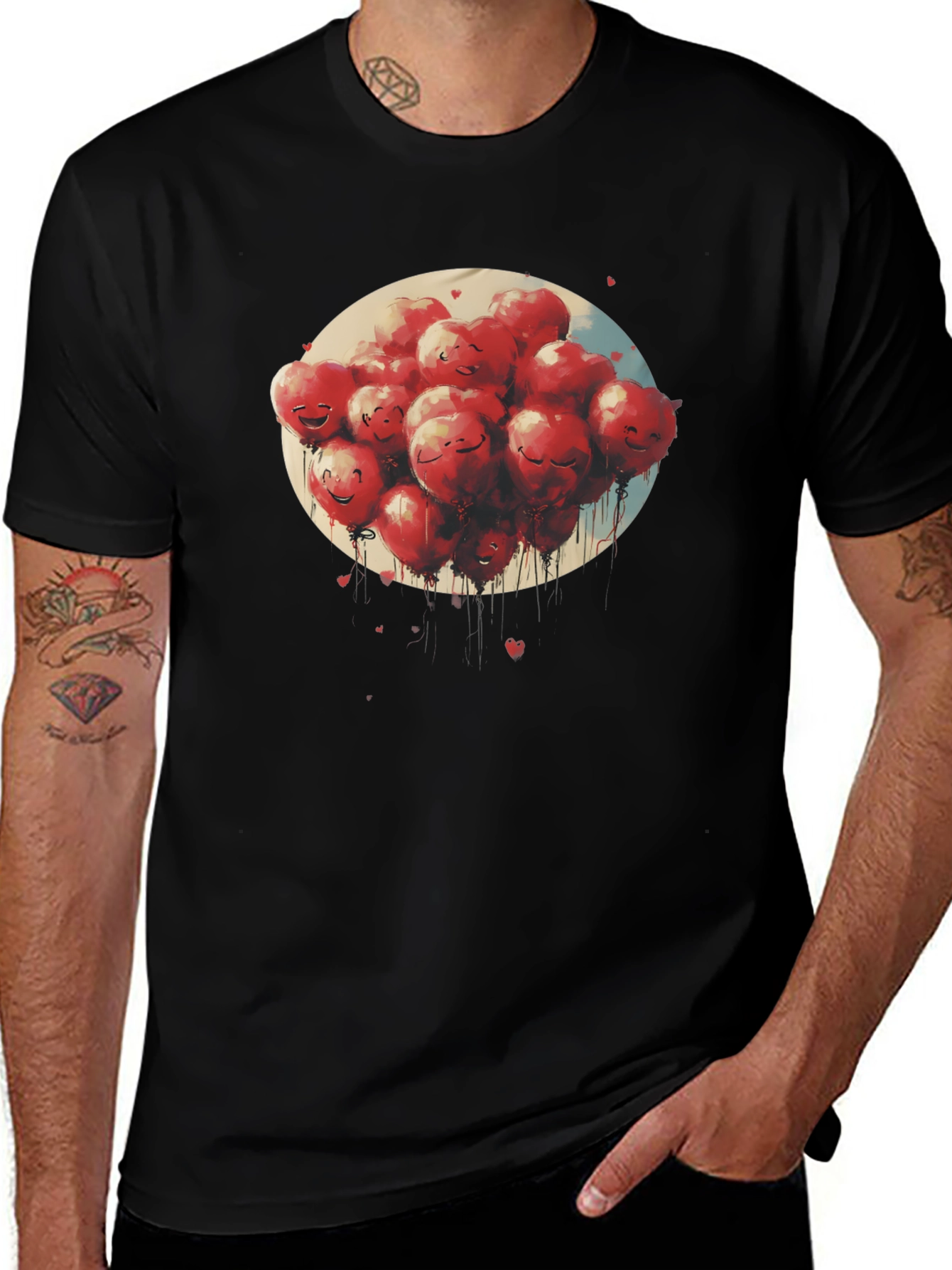 Variant 22 of Heart Balloons Graphic Tee