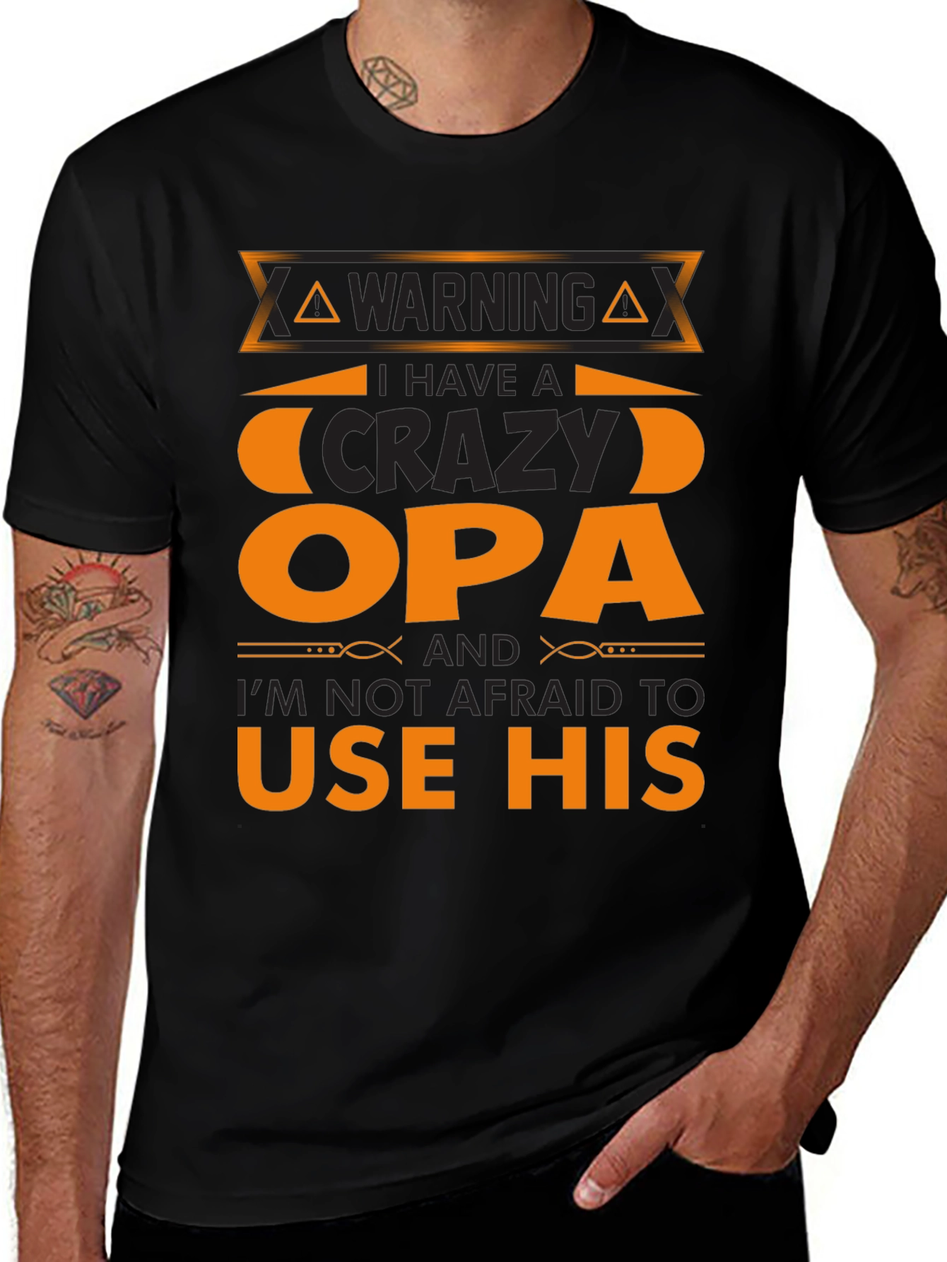Variant 13 of Warning Crazy Opa T-Shirt - Gift for Grandchild