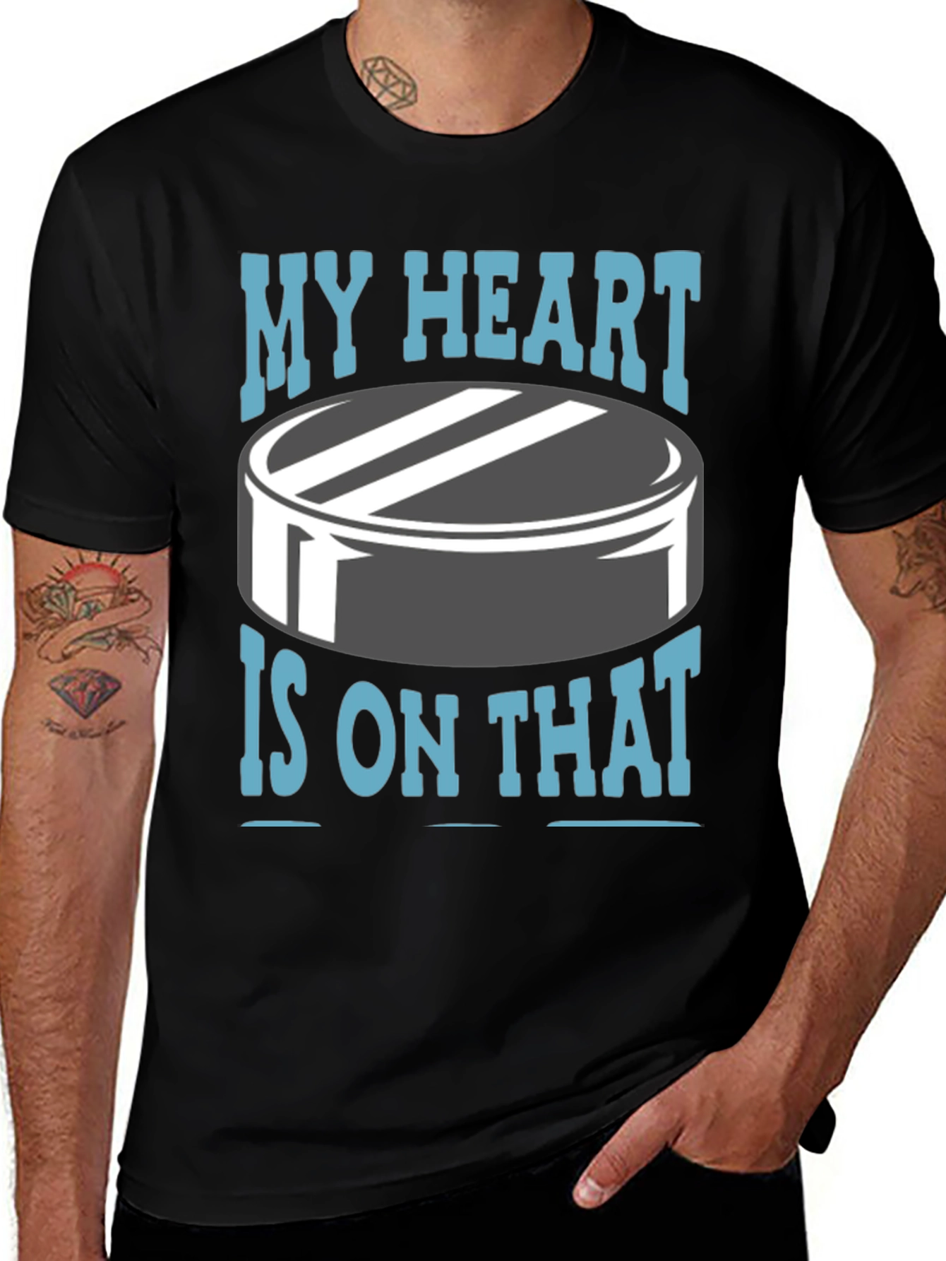 Variant 2 of Hockey Puck Heart T-Shirt