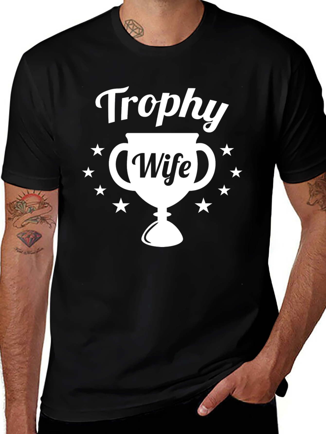 Trophy Wife Graphic T-Shirt - Black