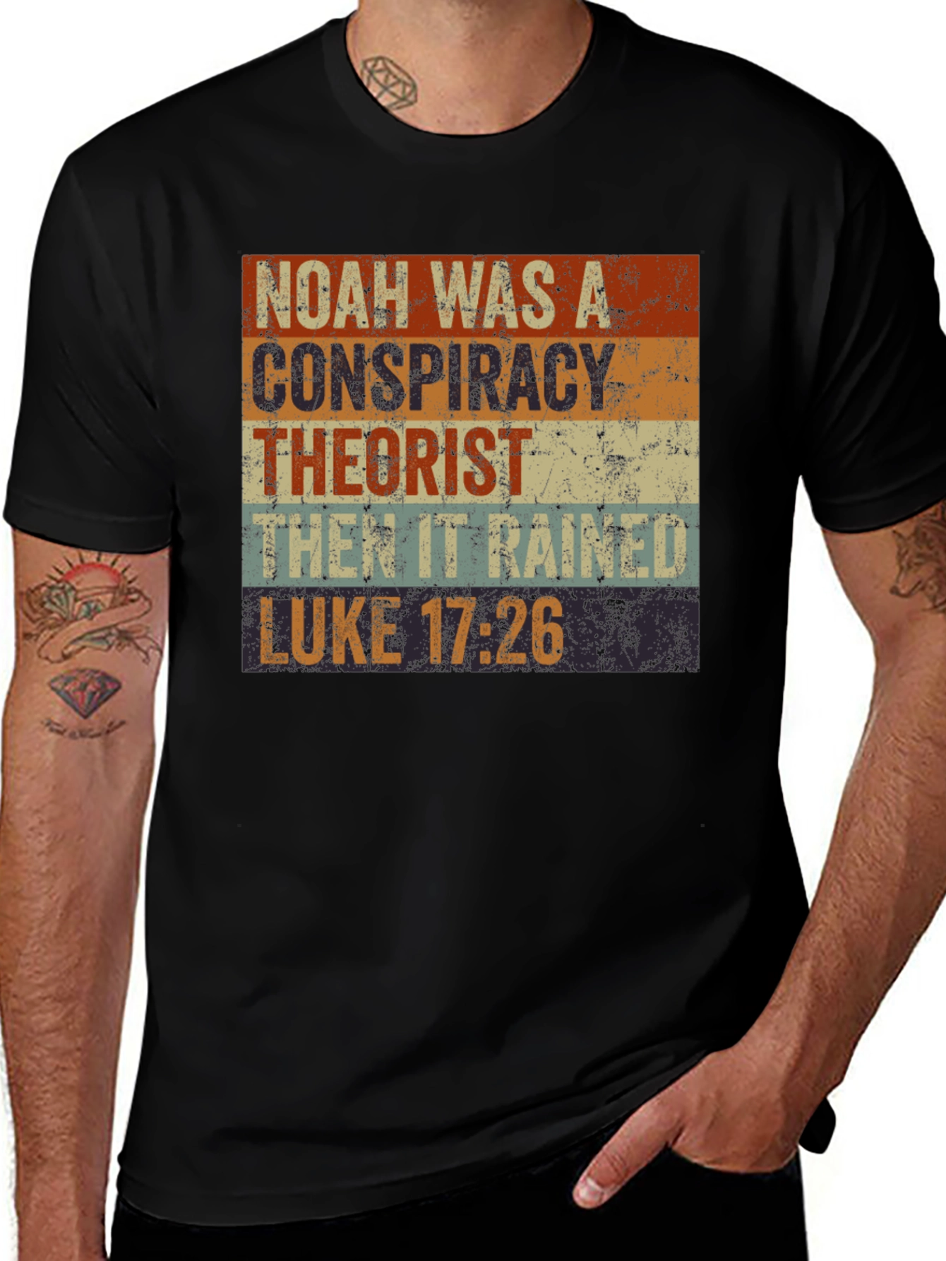 Variant 12 of Noah Conspiracy Theorist T-Shirt - Luke 17:26