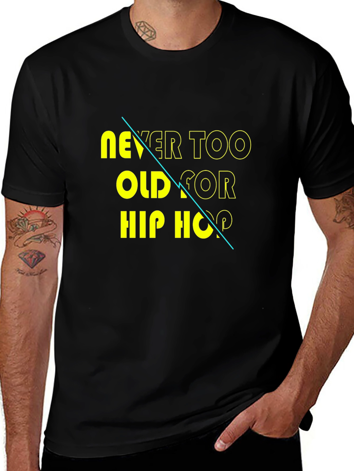 Variant 16 of Never Too Old For Hip Hop Graphic T-Shirt