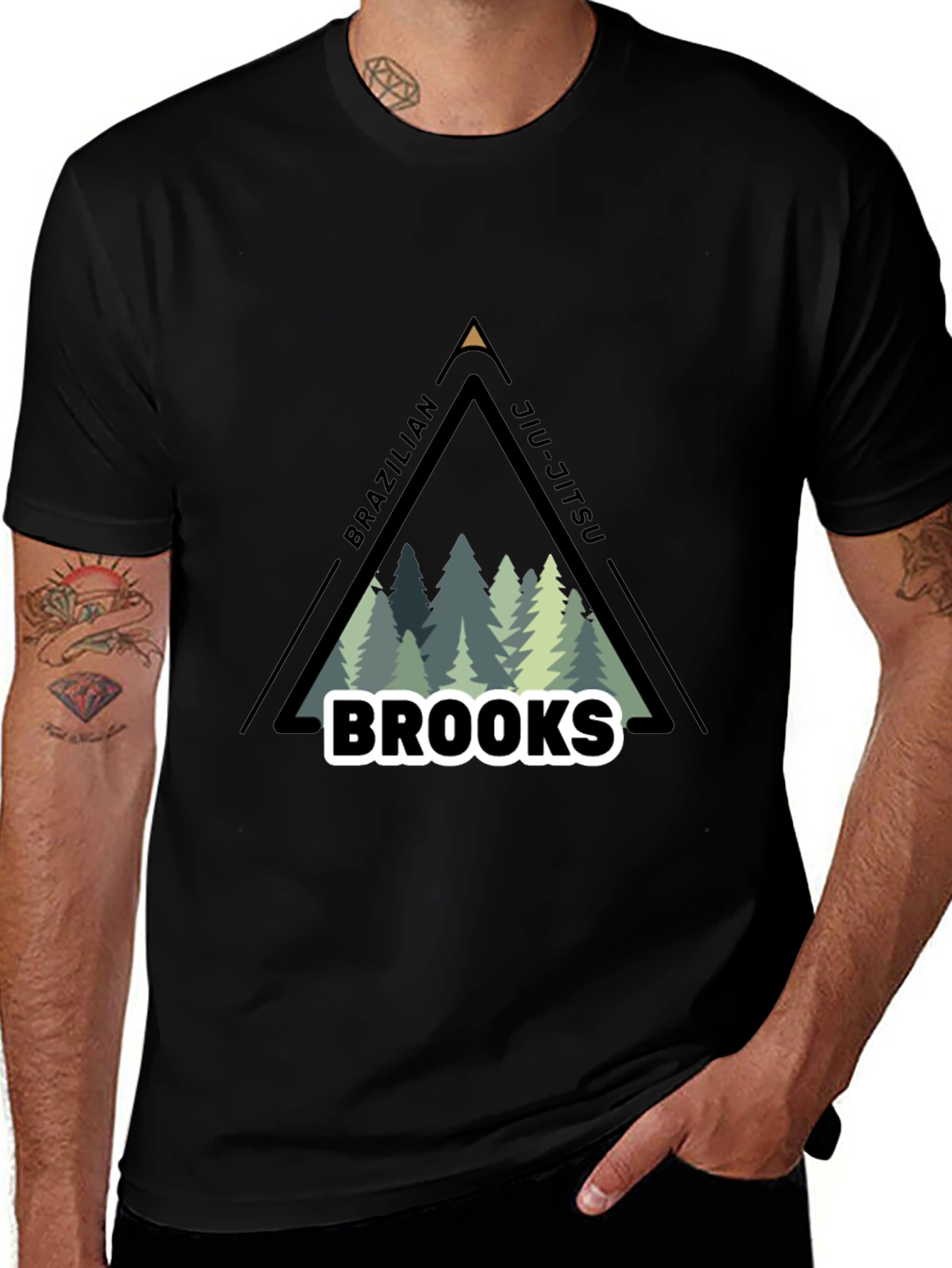 Variant 17 of Brazilian Jiu-Jitsu Brooks Forest Graphic T-Shirt