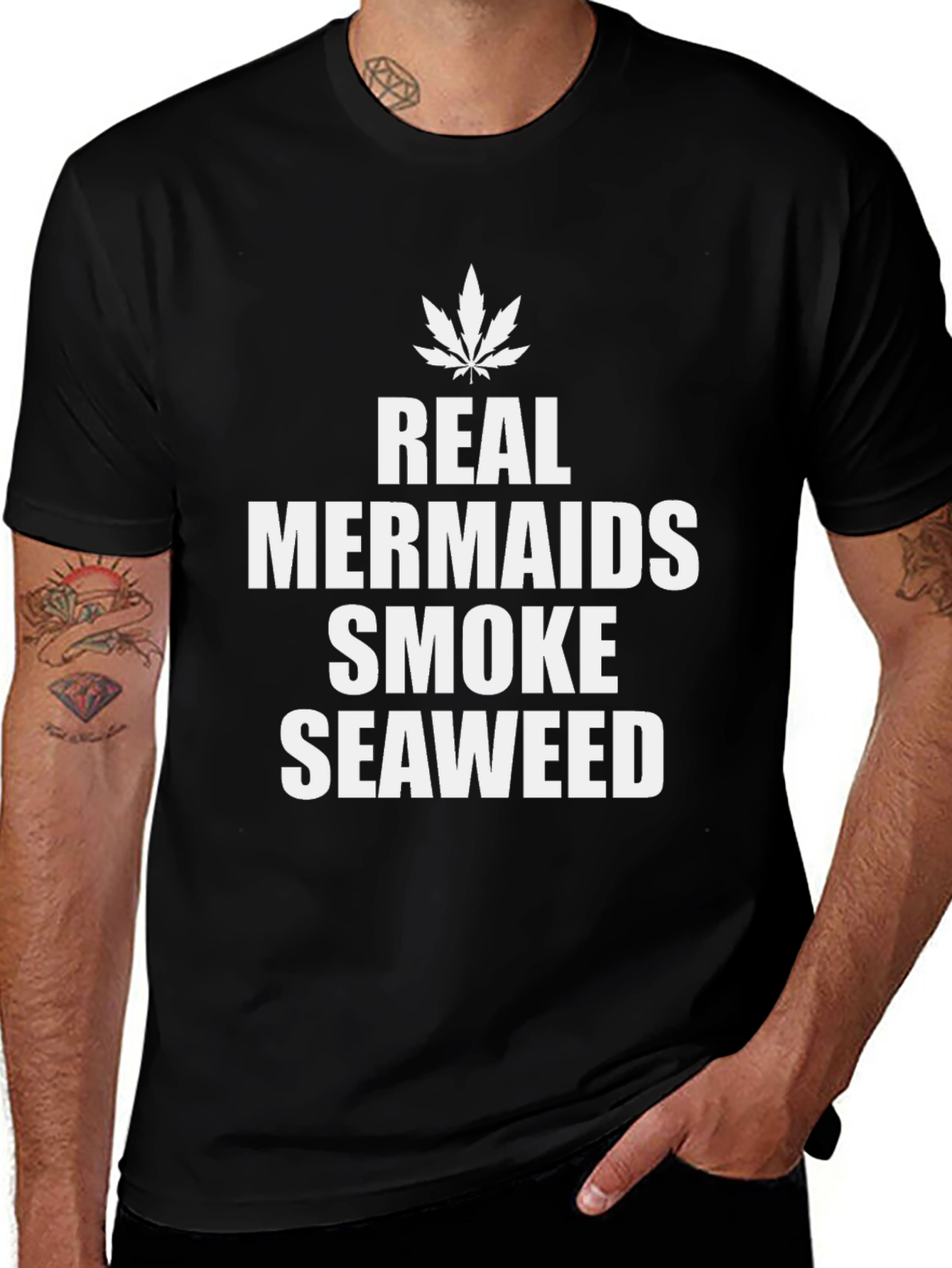 Variant 8 of Real Mermaids Smoke Seaweed T-Shirt - Unisex