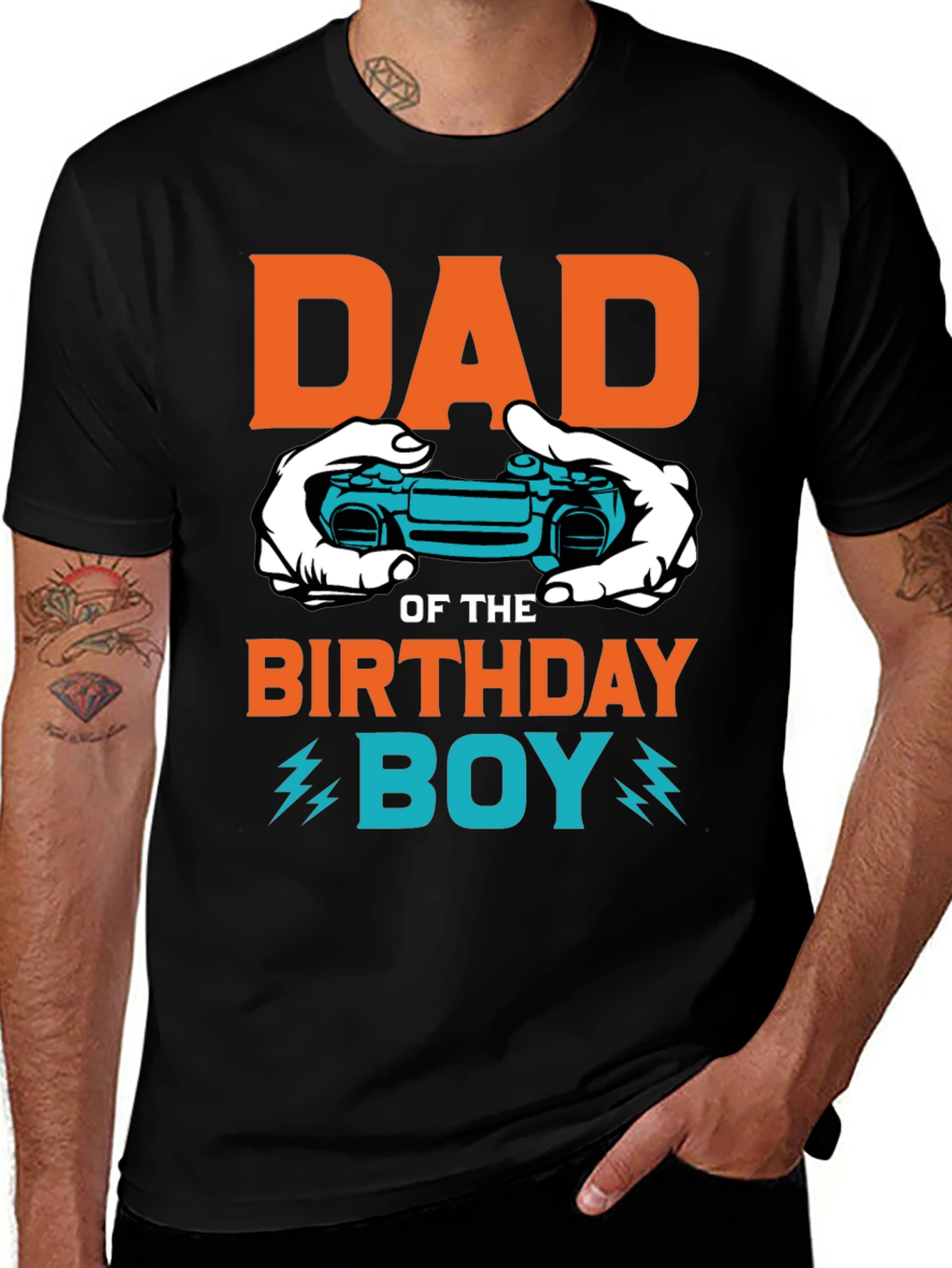 Variant 25 of Dad of the Birthday Boy Gamer T-Shirt
