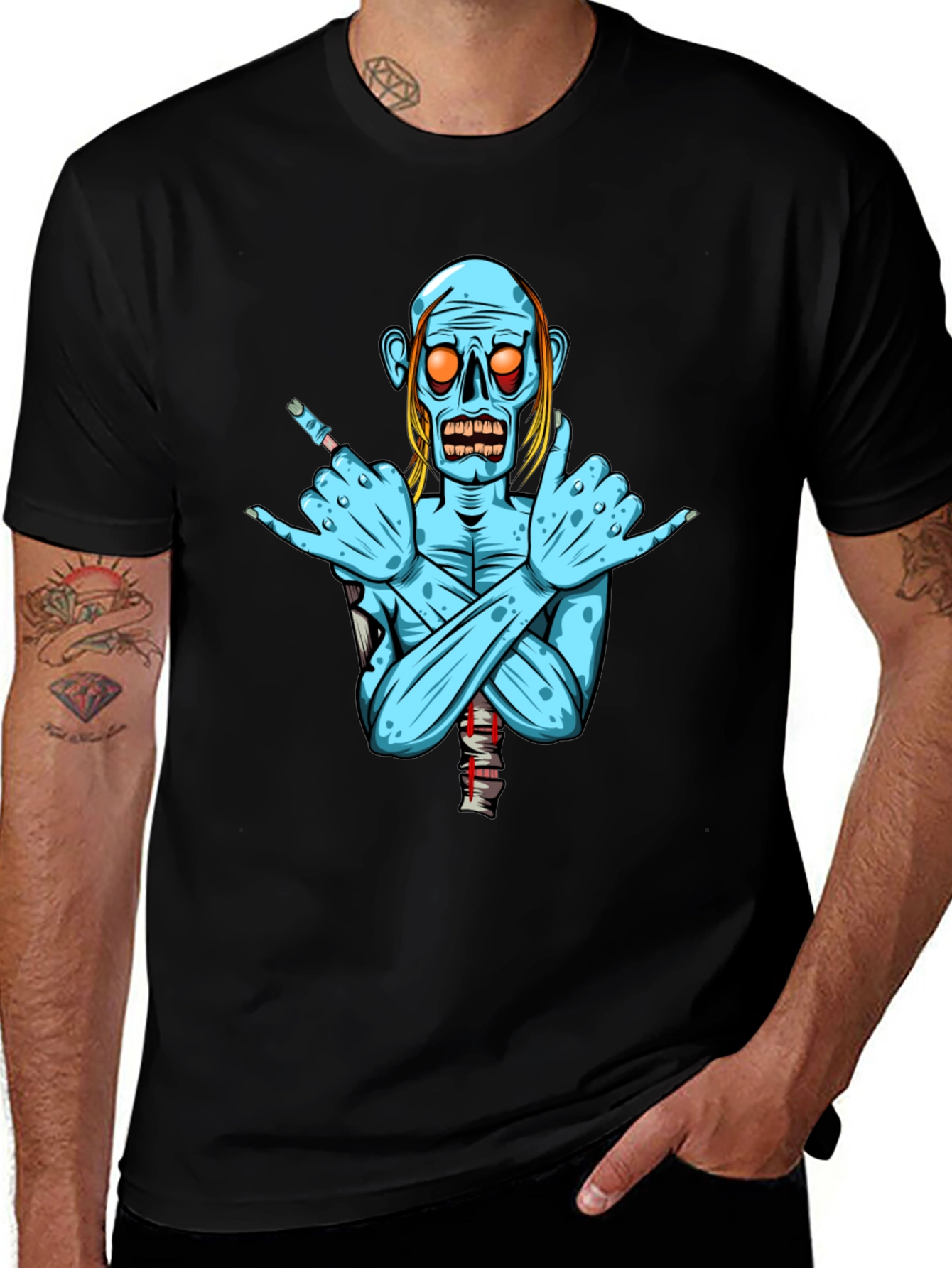 Variant 10 of Zombie Rock On T-Shirt