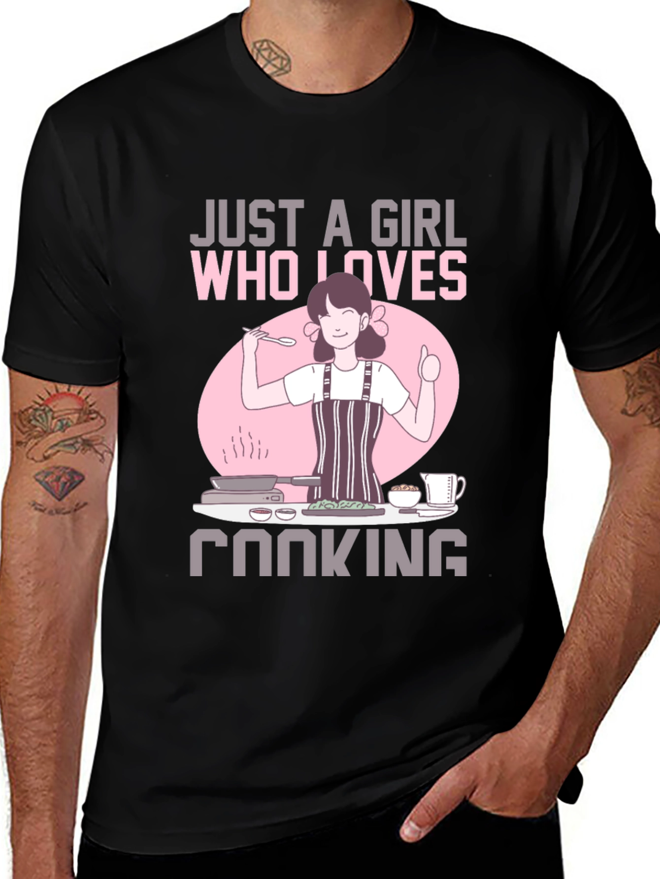 Variant 7 of Just a Girl Who Loves Cooking T-Shirt