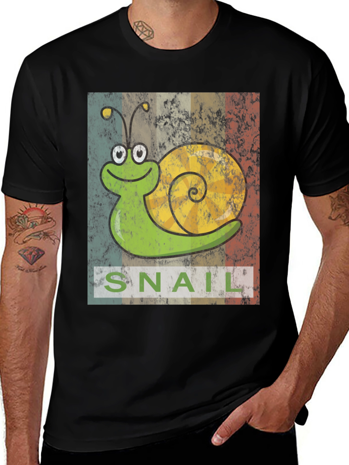 Variant 4 of Retro Snail Graphic T-Shirt - Soft Cotton Blend