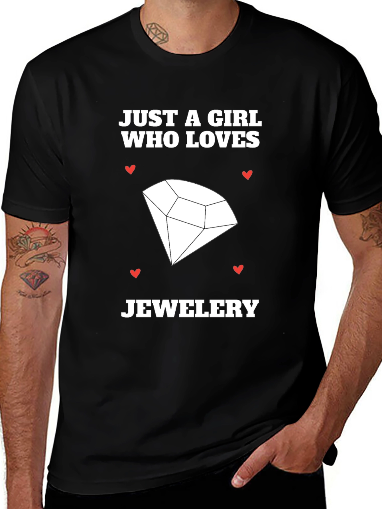 Variant 5 of Girl Who Loves Jewelry T-Shirt