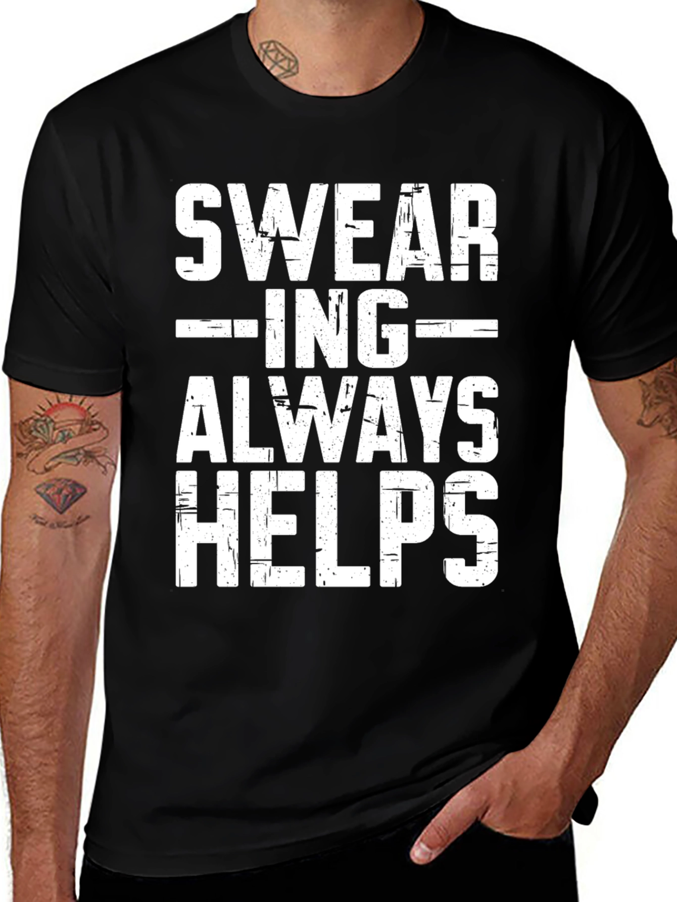 Variant 9 of Swearing Always Helps Graphic Tee