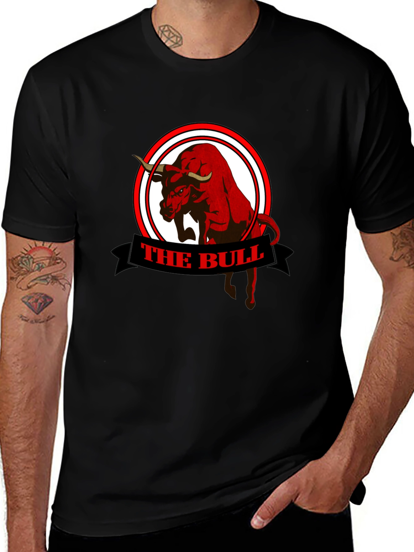 Variant 24 of The Bull Graphic Tee - Bold Black T-Shirt