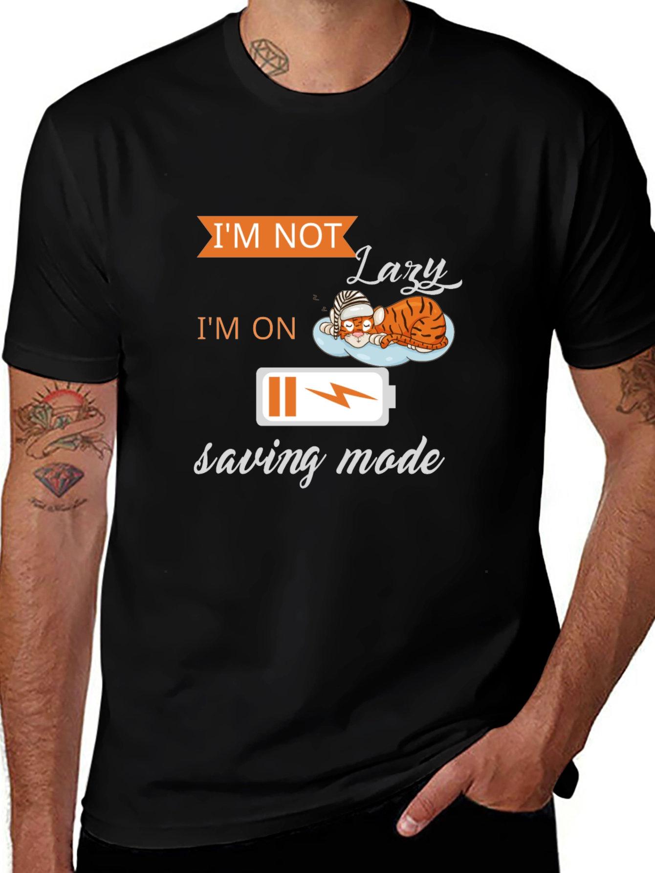 Variant 11 of Lazy Saving Mode T-Shirt - Funny Graphic Tee