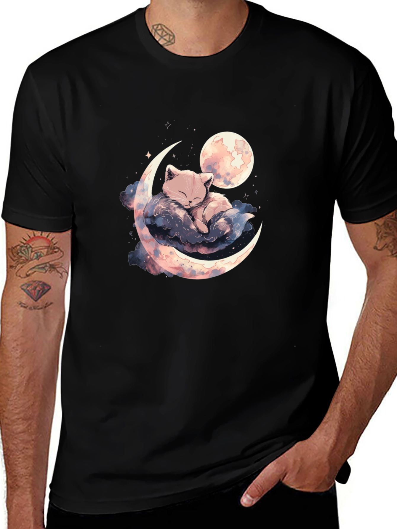 Variant 15 of Dreamy Moon Cat T-Shirt