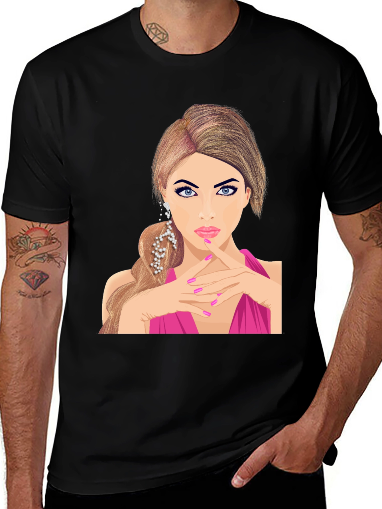 Variant 27 of Woman Portrait Graphic T-Shirt - Unique Design