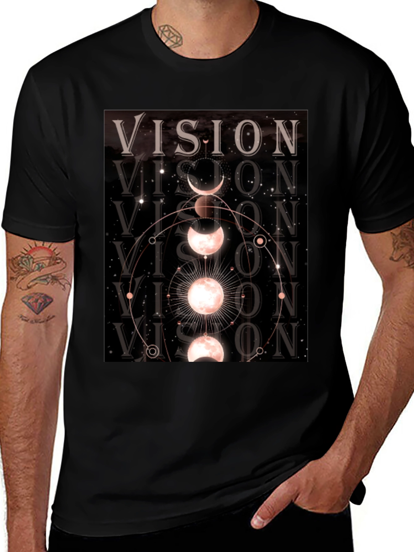 Variant 23 of Vision Moon Phase Graphic T-Shirt