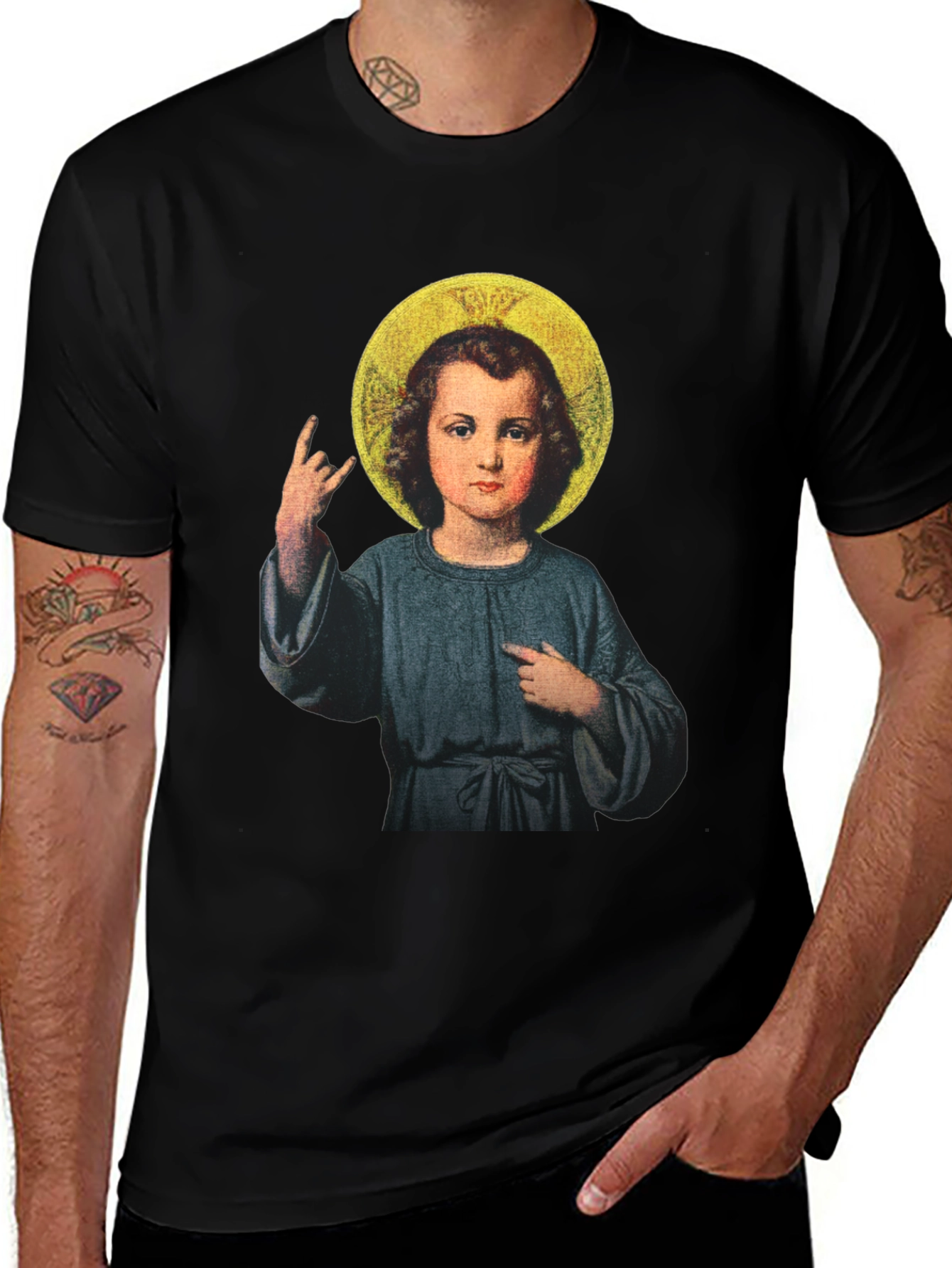 Variant 24 of Baby Jesus Rock On Graphic T-Shirt