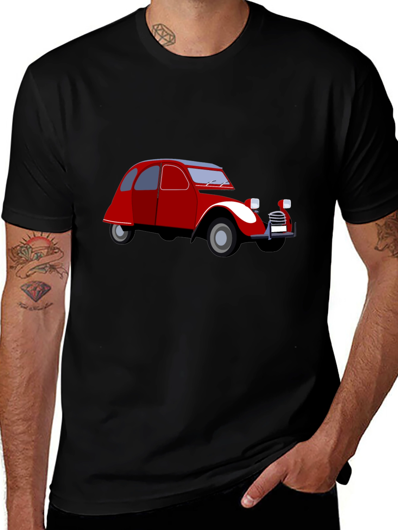 Variant 10 of Retro Car Graphic Tee - Classic Automotive Style