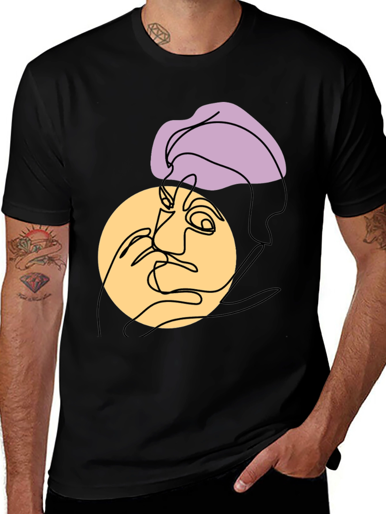 Variant 26 of Abstract Face Graphic Tee